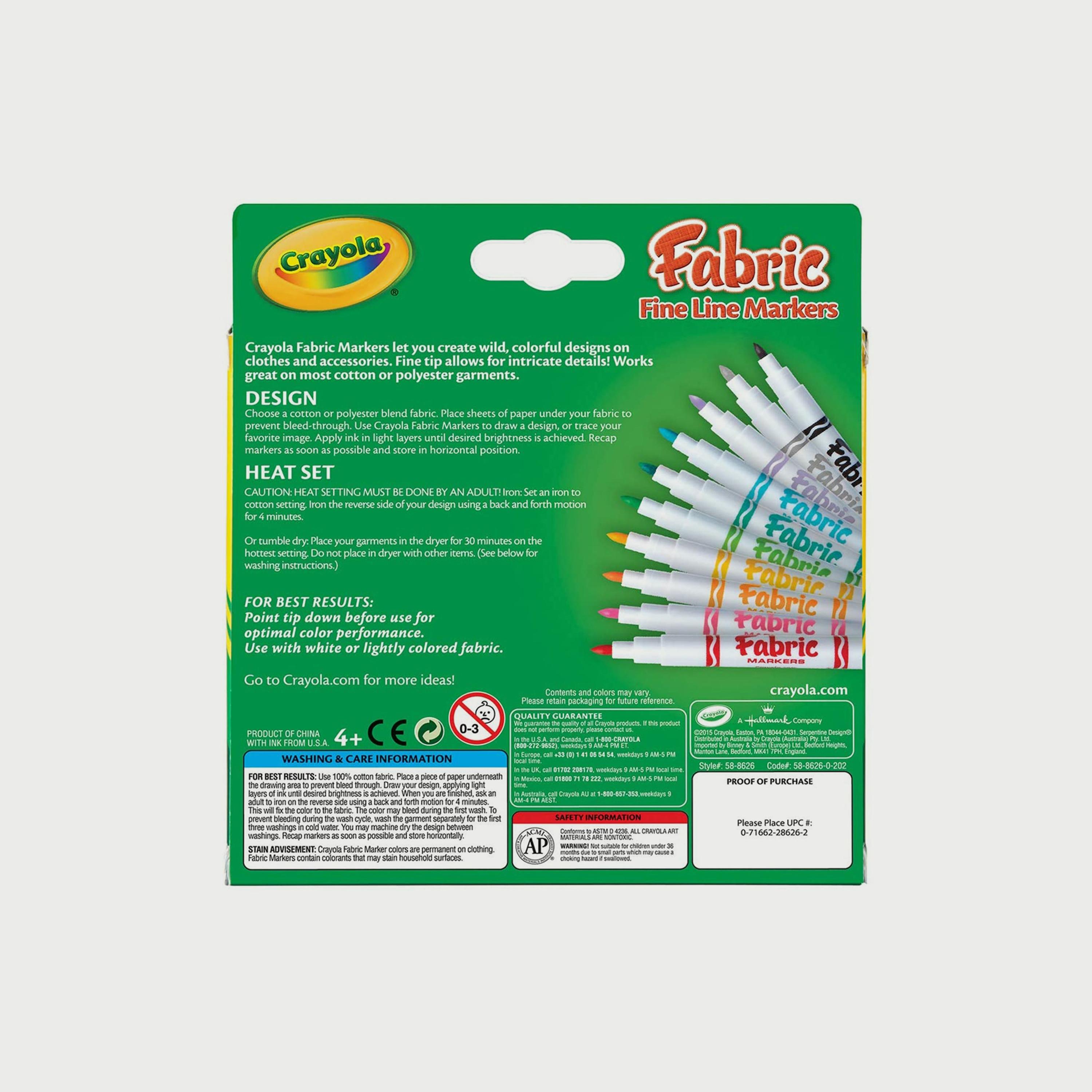 Crayola 10-Piece Fine Line Fabric Markers-school-stationery-sets-image-3