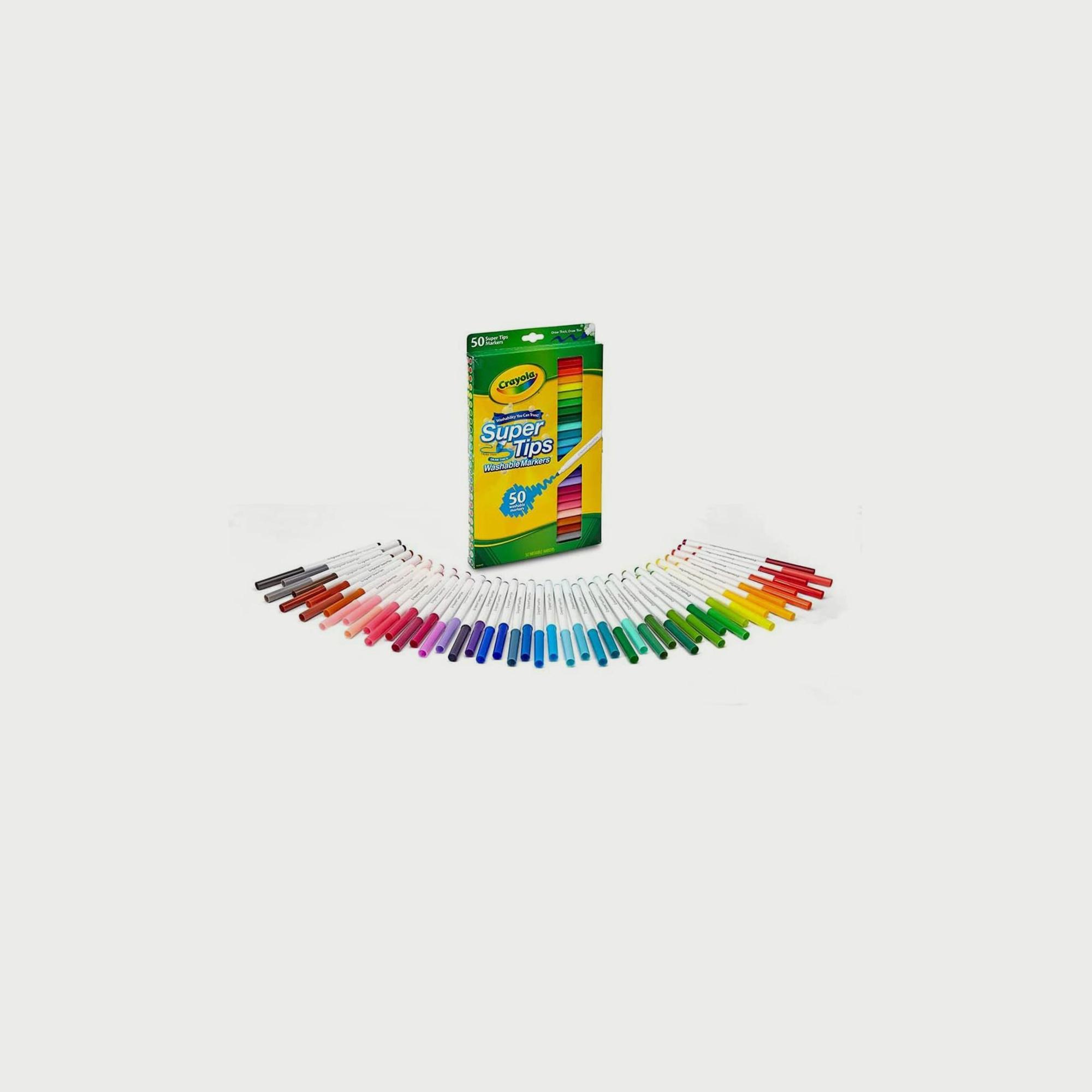 اقلام ماركر قابلة للغسل 50 قطعة سوبر تيبس من كرايولا-school-stationery-sets-image-2