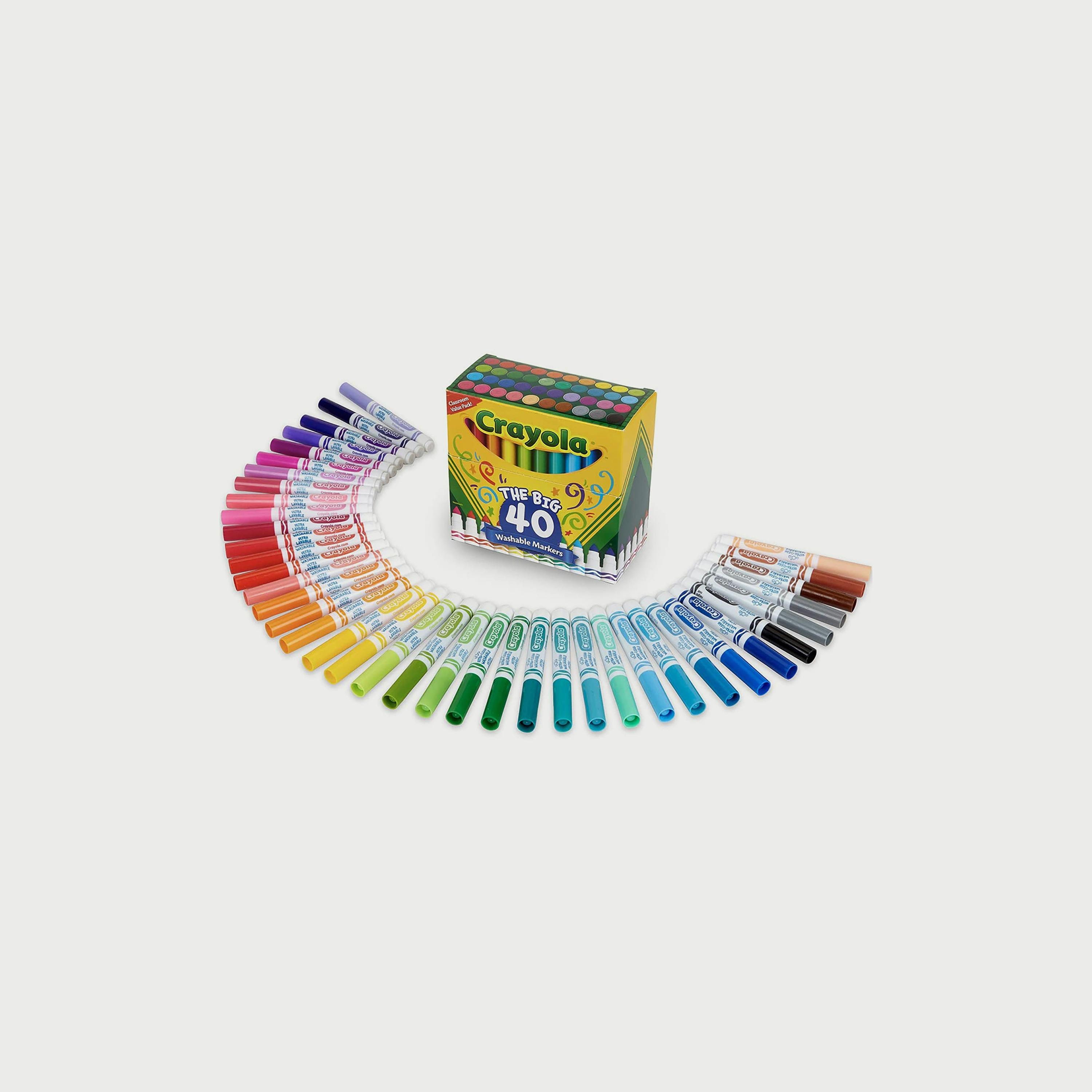 Crayola 40-Piece Ultra-Clean Washable Markers-school-stationery-sets-image-1