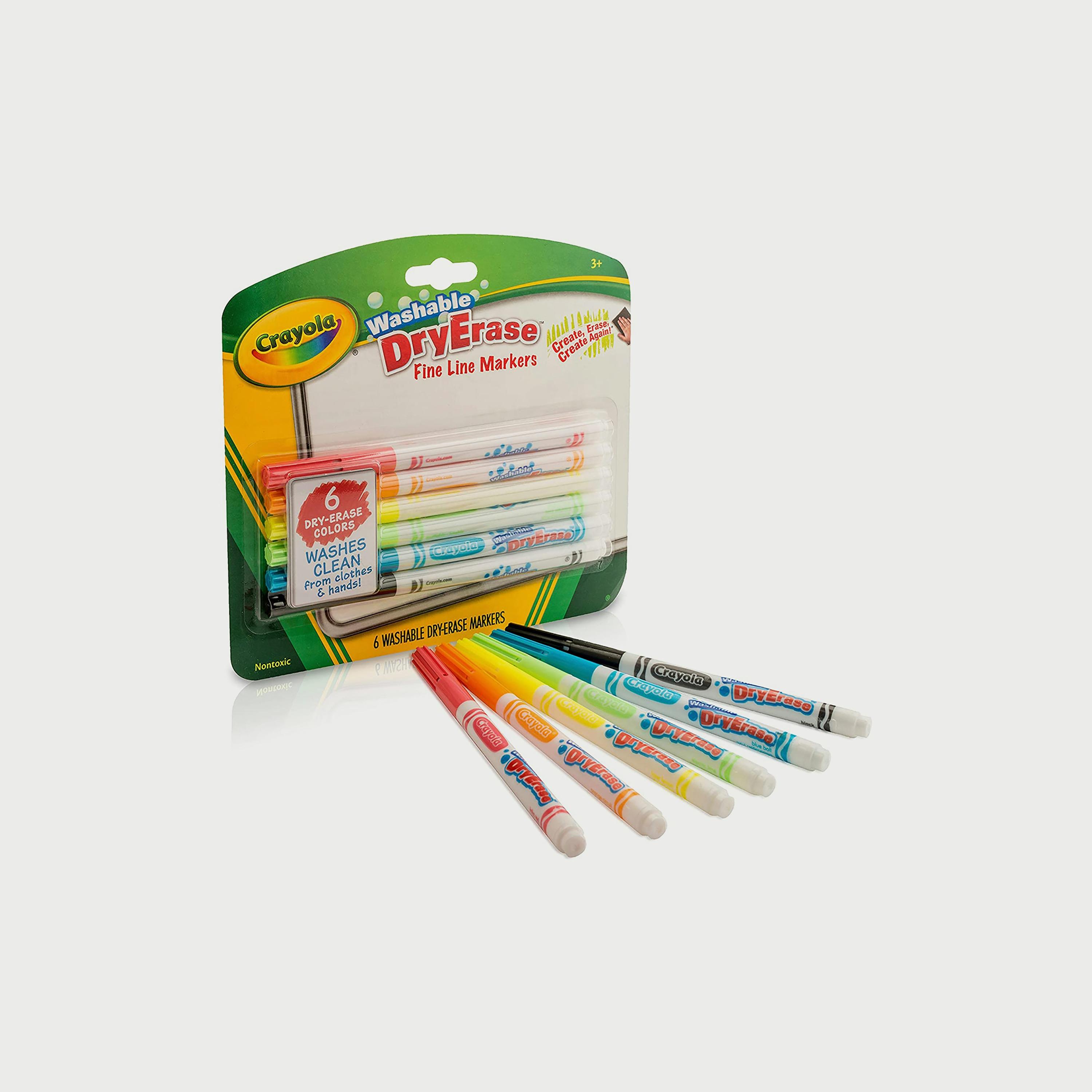 Crayola 6-Piece Dry-Erase Fine Line Washable Markers-school-stationery-sets-image-1