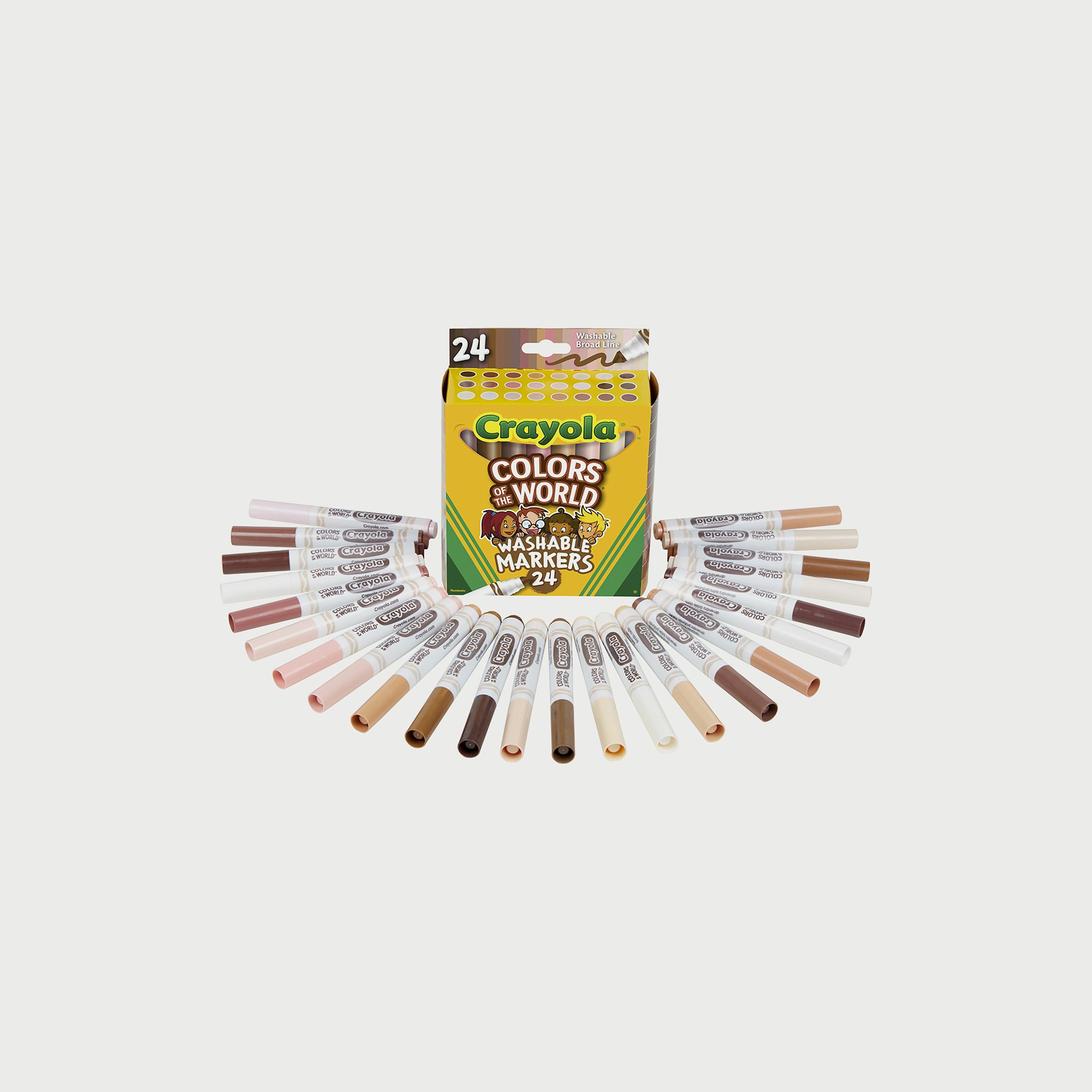 Crayola 24-Piece Colors Of The World Washable Skin Tone Markers-school-stationery-sets-image-1