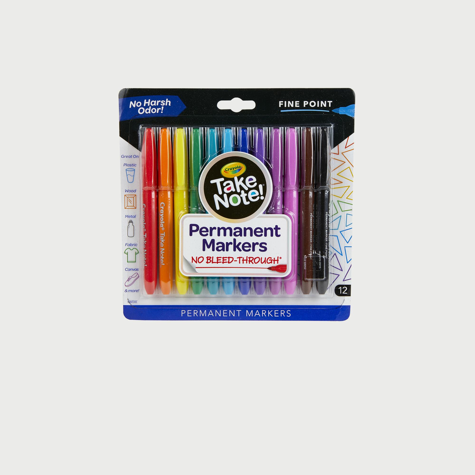 Crayola 12-Piece Water Based Permanent Markers-school-stationery-sets-image-1