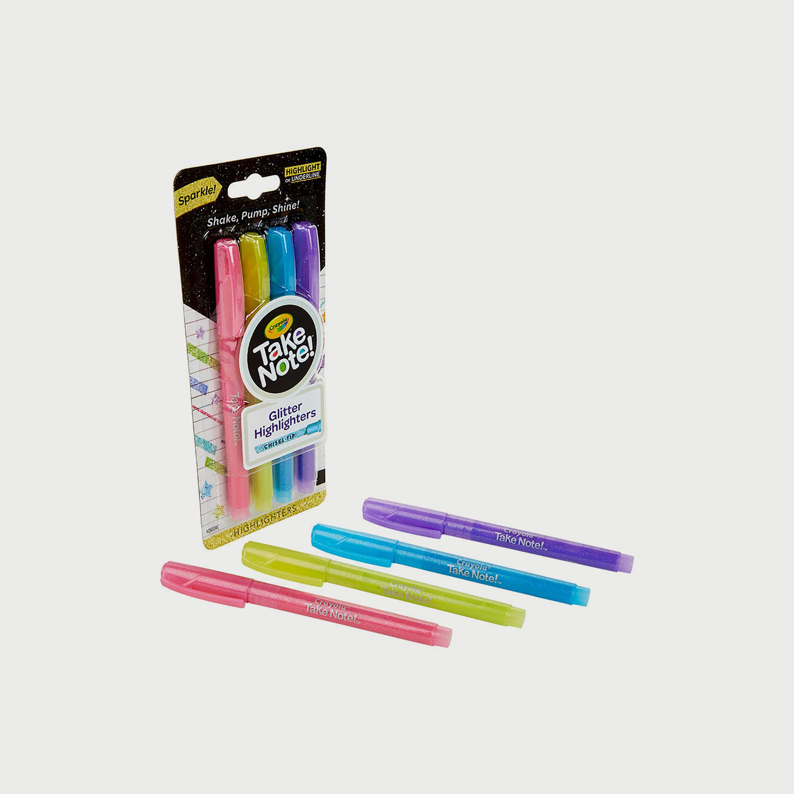 Crayola 4-Piece Take Note! Glitter Highlighters -school-stationery-sets-image-2
