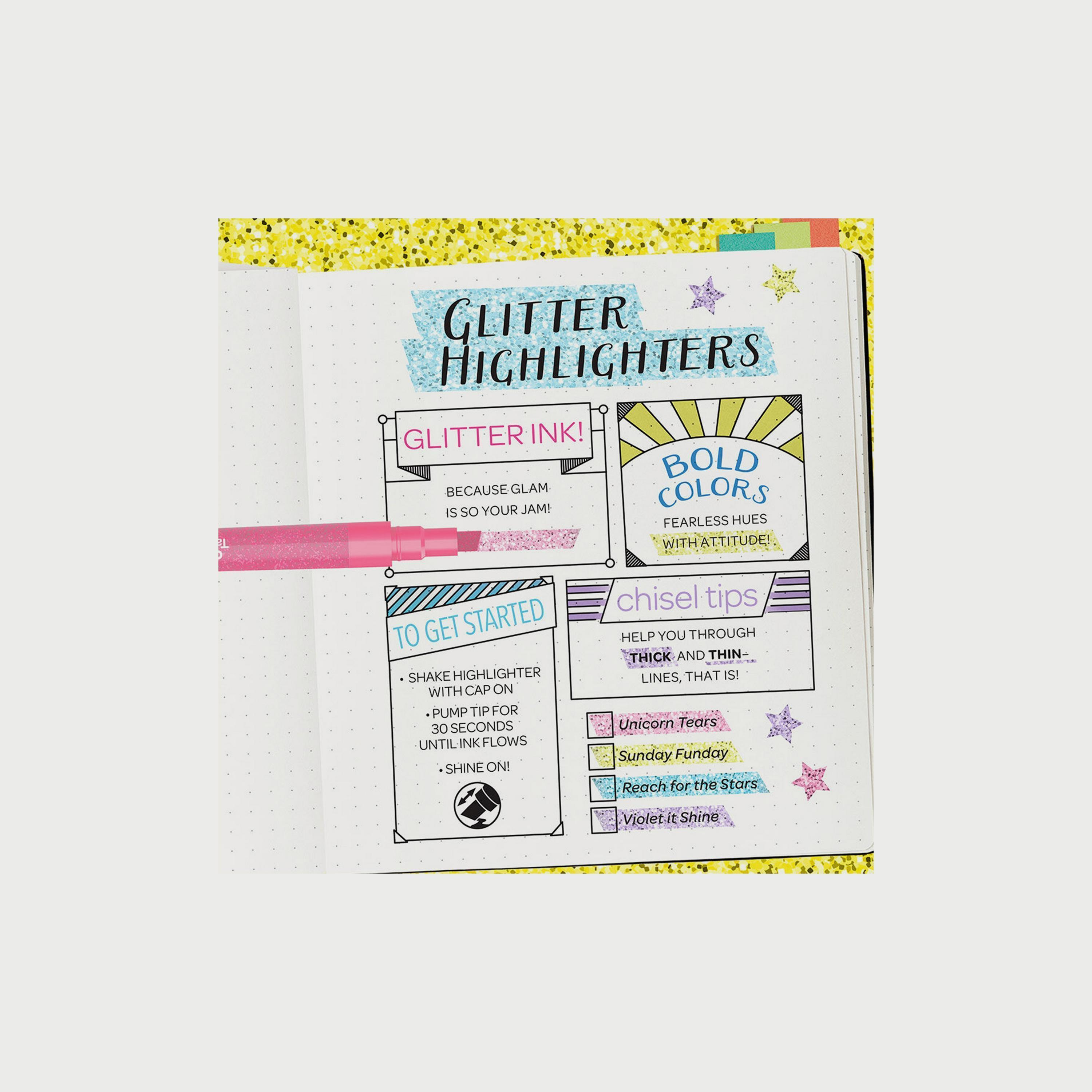 Crayola 4-Piece Take Note! Glitter Highlighters -school-stationery-sets-image-5