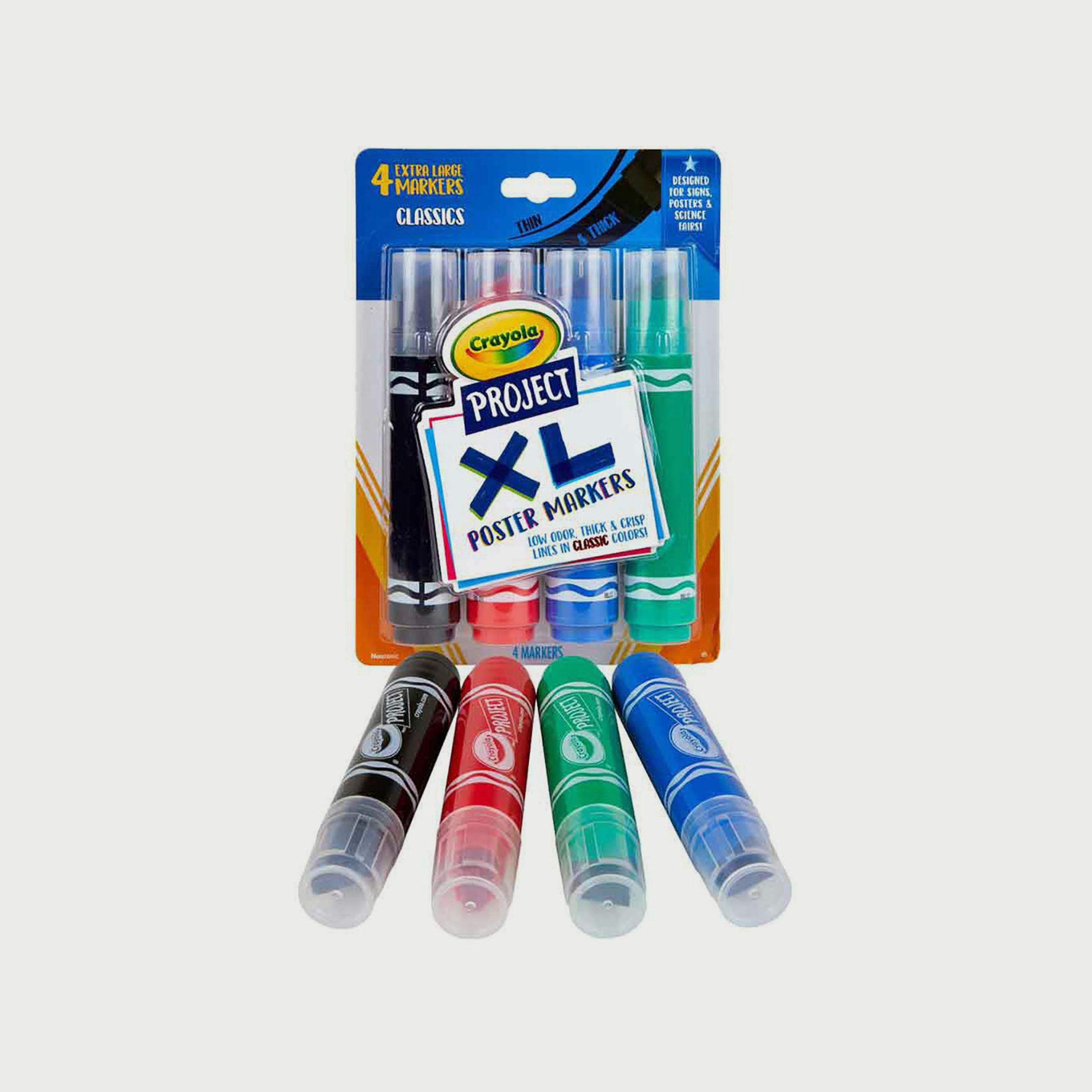 Crayola 4-Piece Xl Poster Markers-school-stationery-sets-image-1