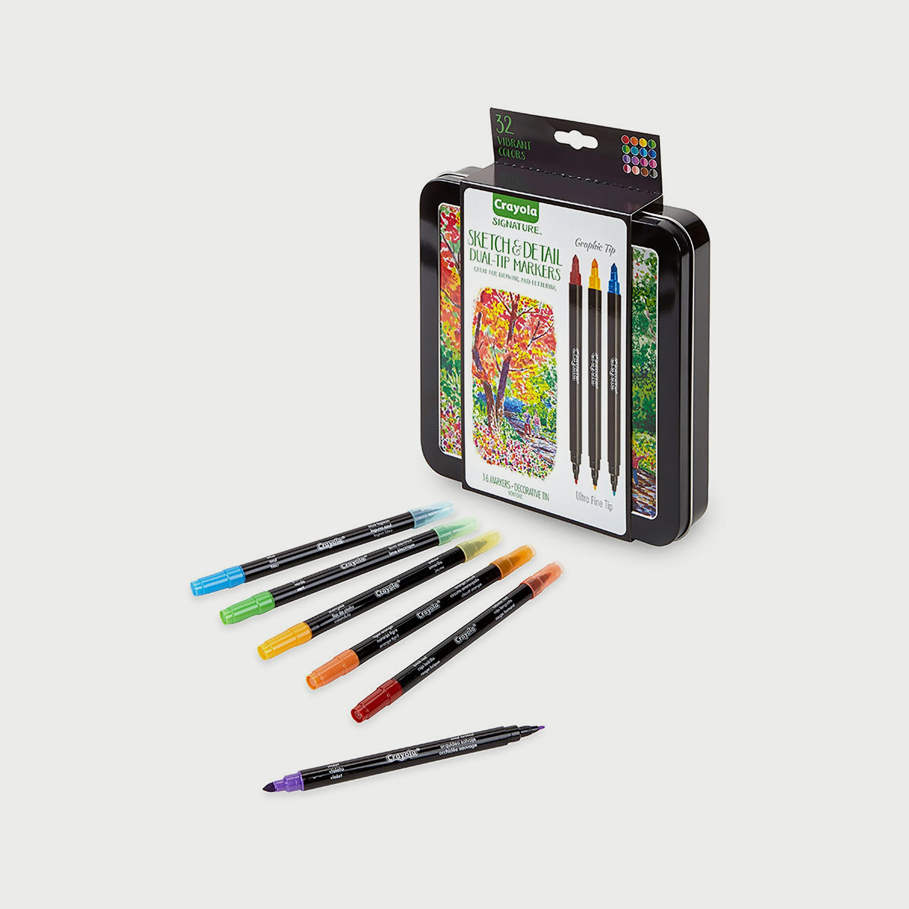 Buy Crayola 16-Piece Signature Sketch Detail Dual Ended Markers