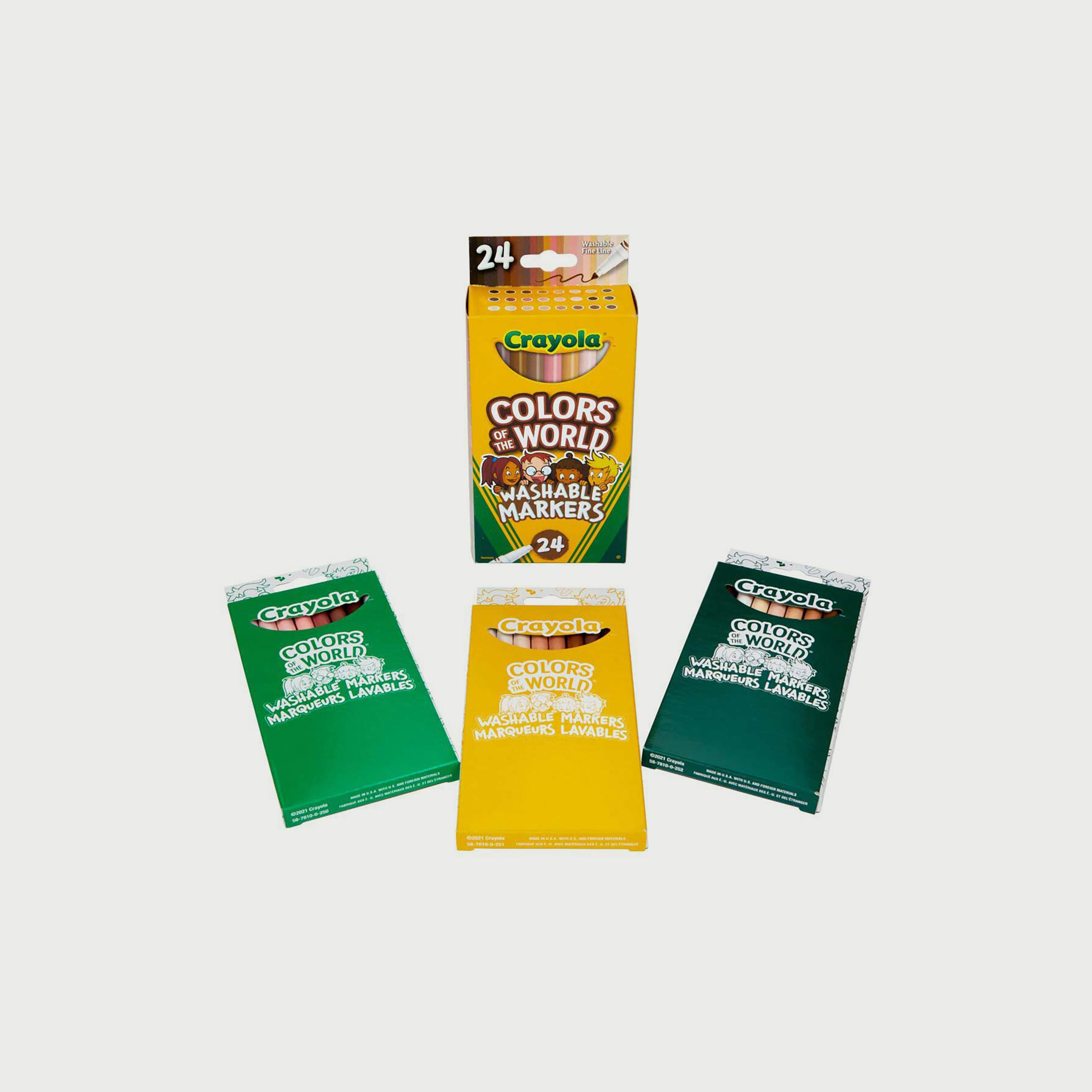 اقلام ماركر قابلة للغسل فاين لاين سكين تون 24 قطعة الوان العالم من كرايولا-school-stationery-sets-image-3