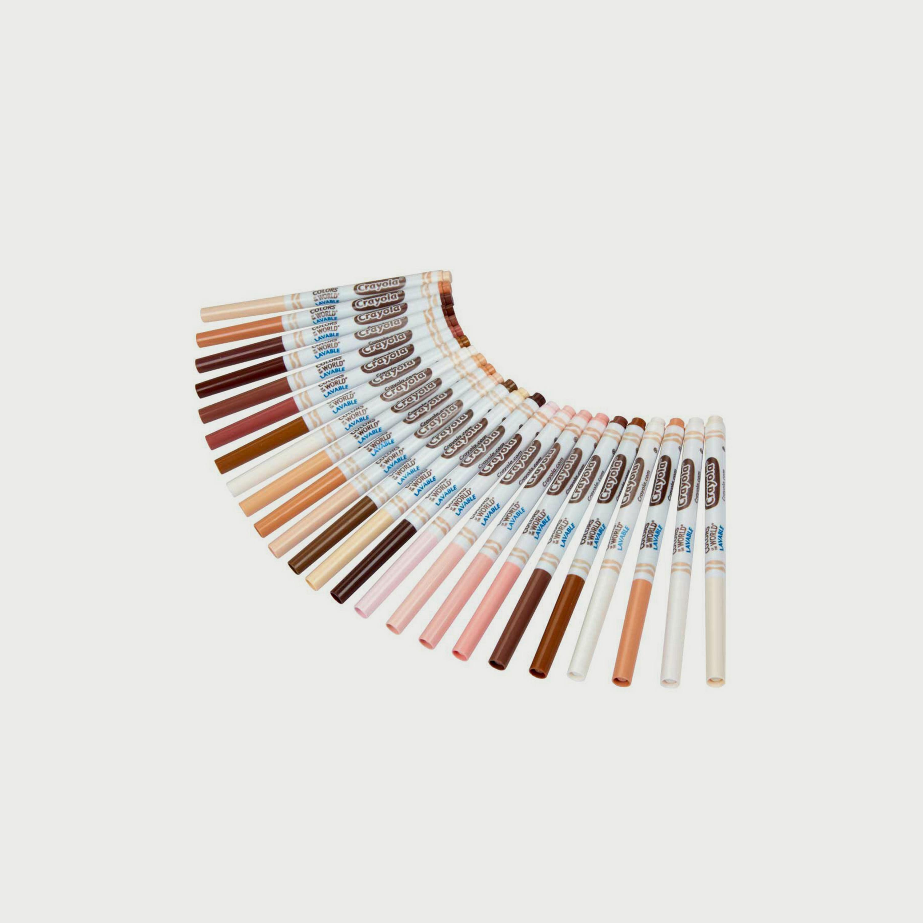 اقلام ماركر قابلة للغسل فاين لاين سكين تون 24 قطعة الوان العالم من كرايولا-school-stationery-sets-image-2