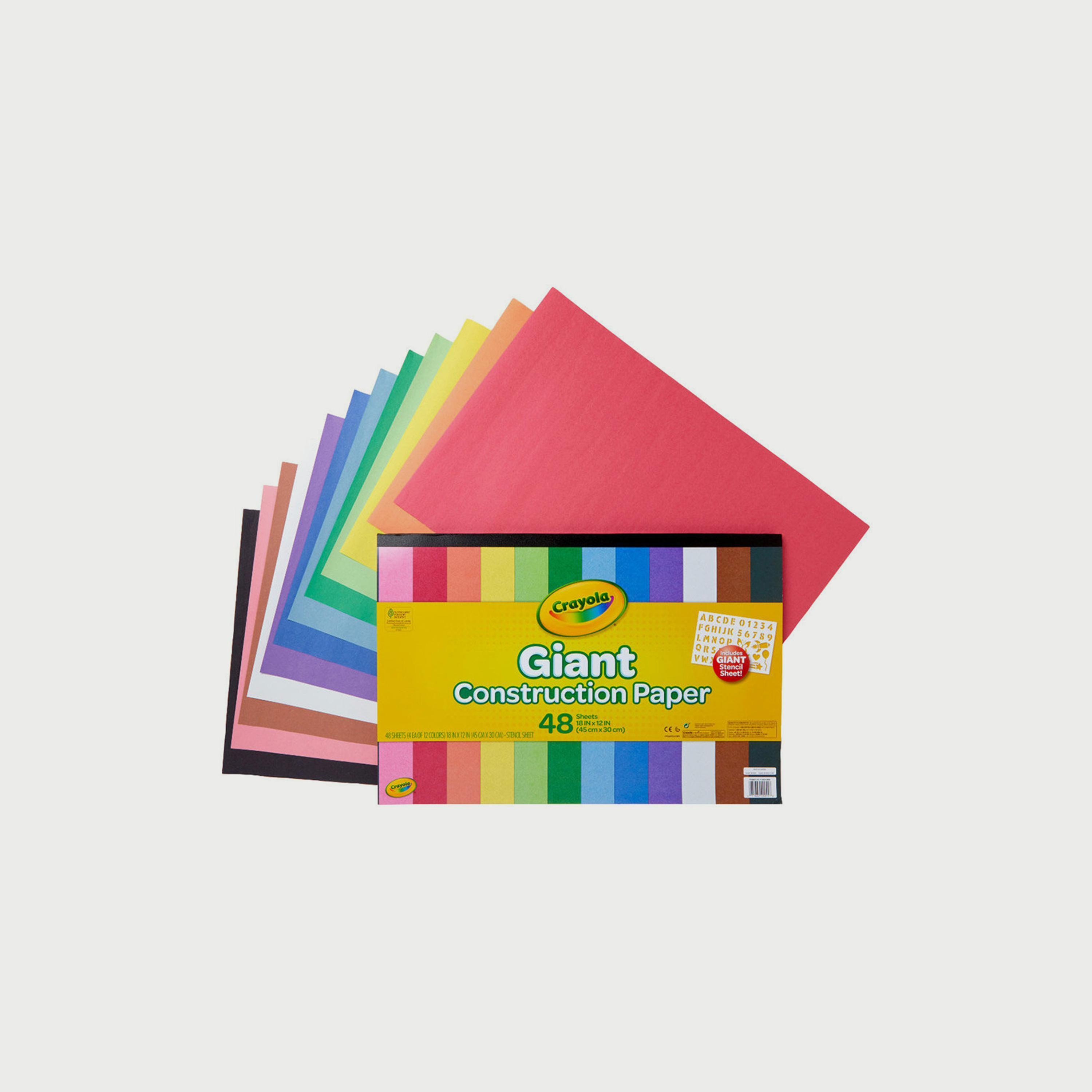 Crayola 48-Piece Giant Construction Paper With Stencils -school-artsandcrafts-image-1