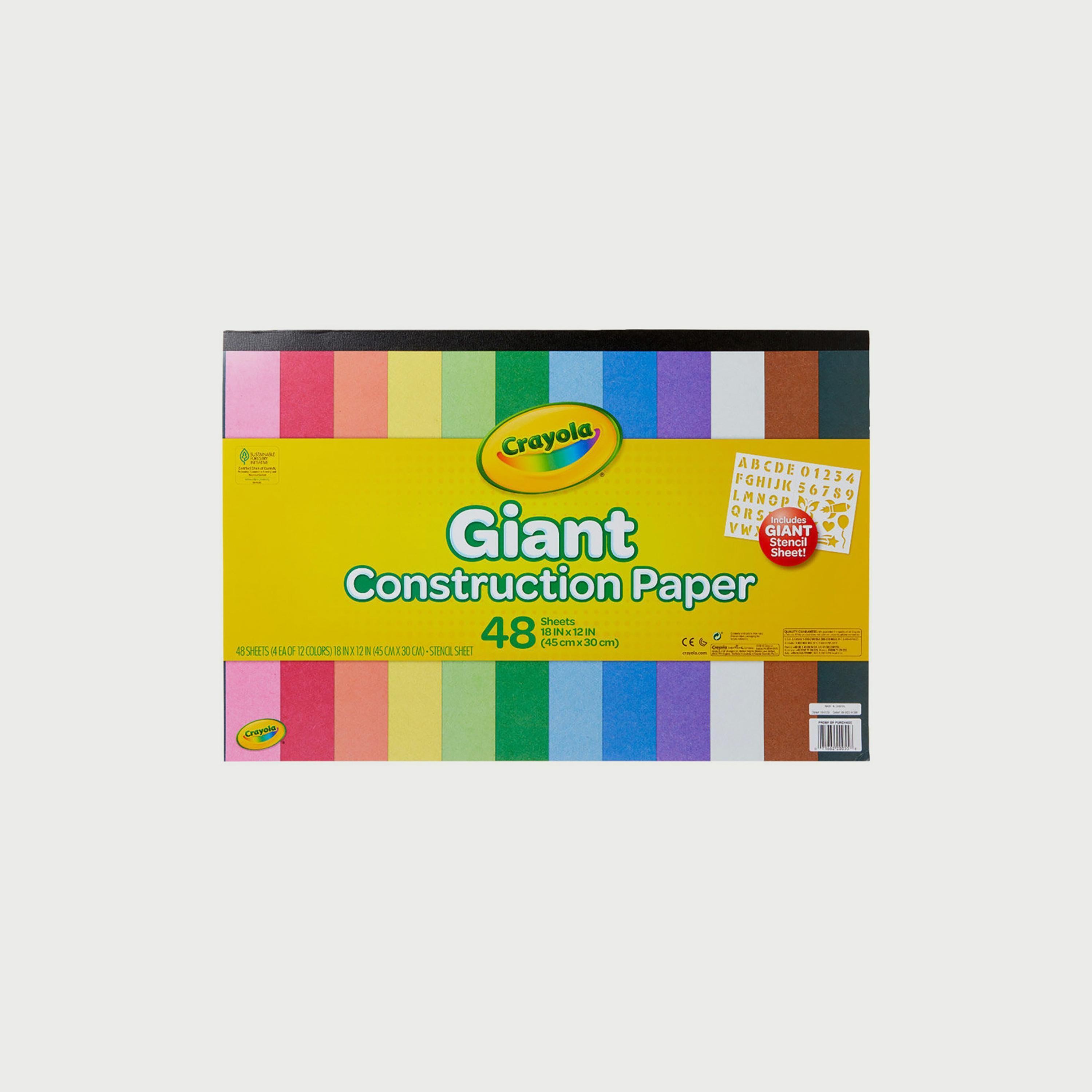 Crayola 48-Piece Giant Construction Paper With Stencils -school-artsandcrafts-image-2
