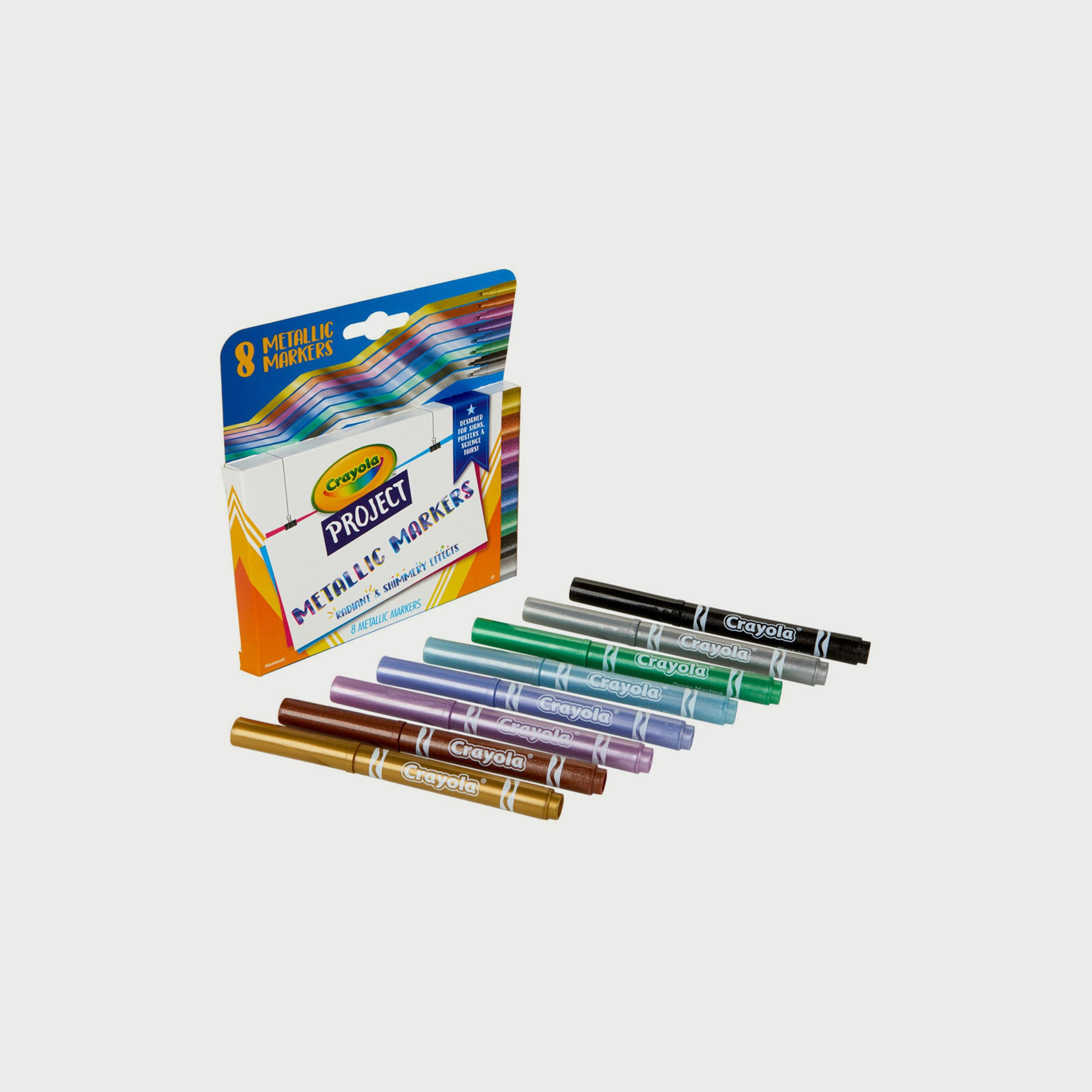 Crayola 8-Piece Project Metallic Markers-school-stationery-sets-image-1