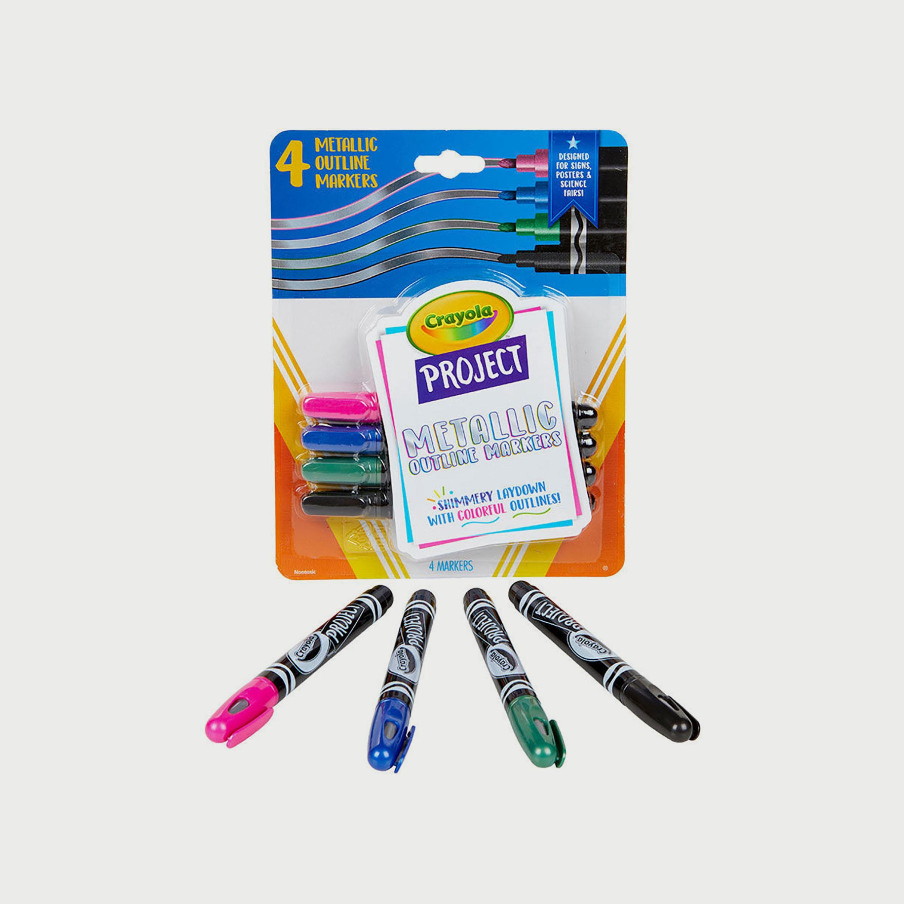 Crayola 4-Piece Project Metallic Outline Markers-school-stationery-sets-image-1