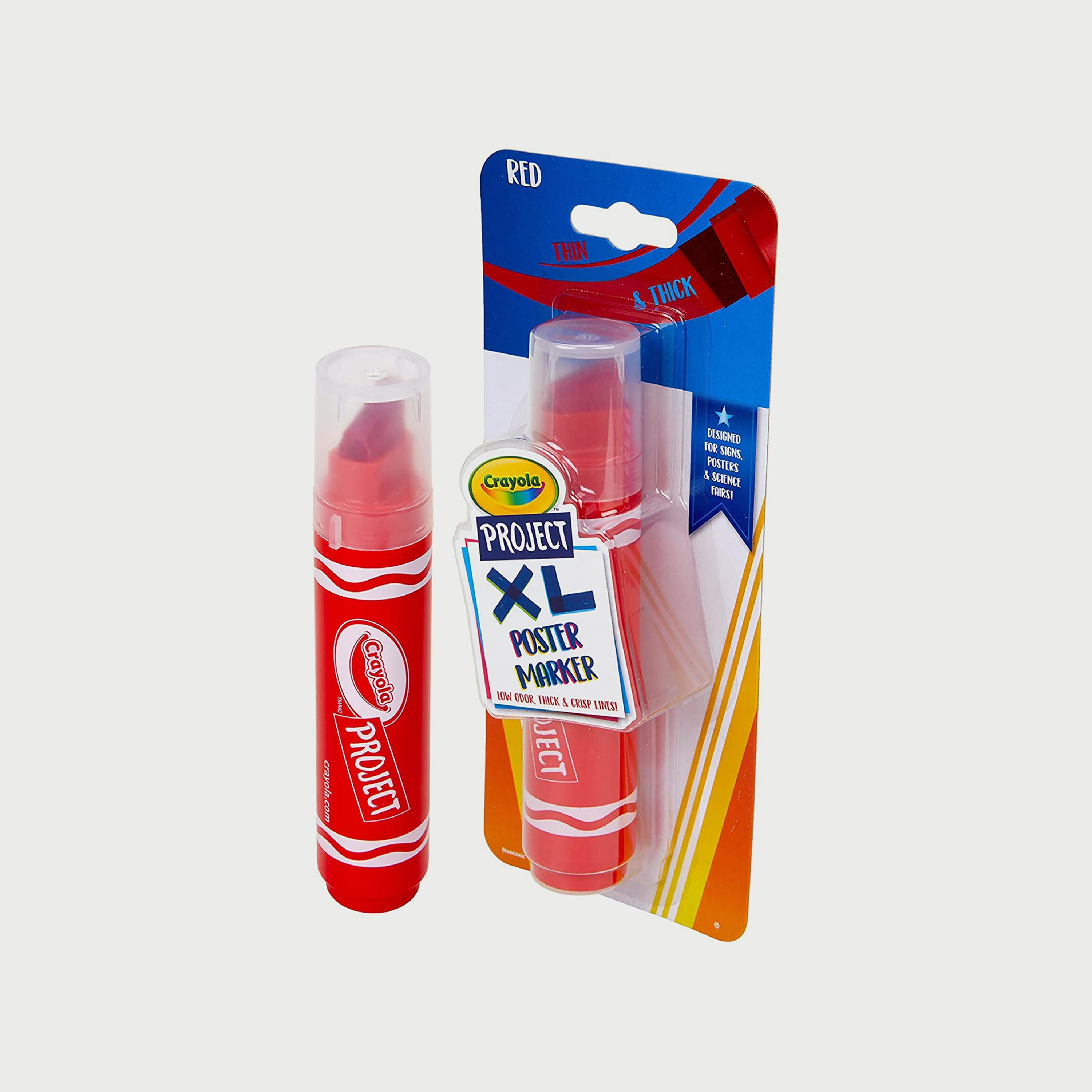 Crayola Project Xl Poster Marker, Red-school-stationery-sets-image-1