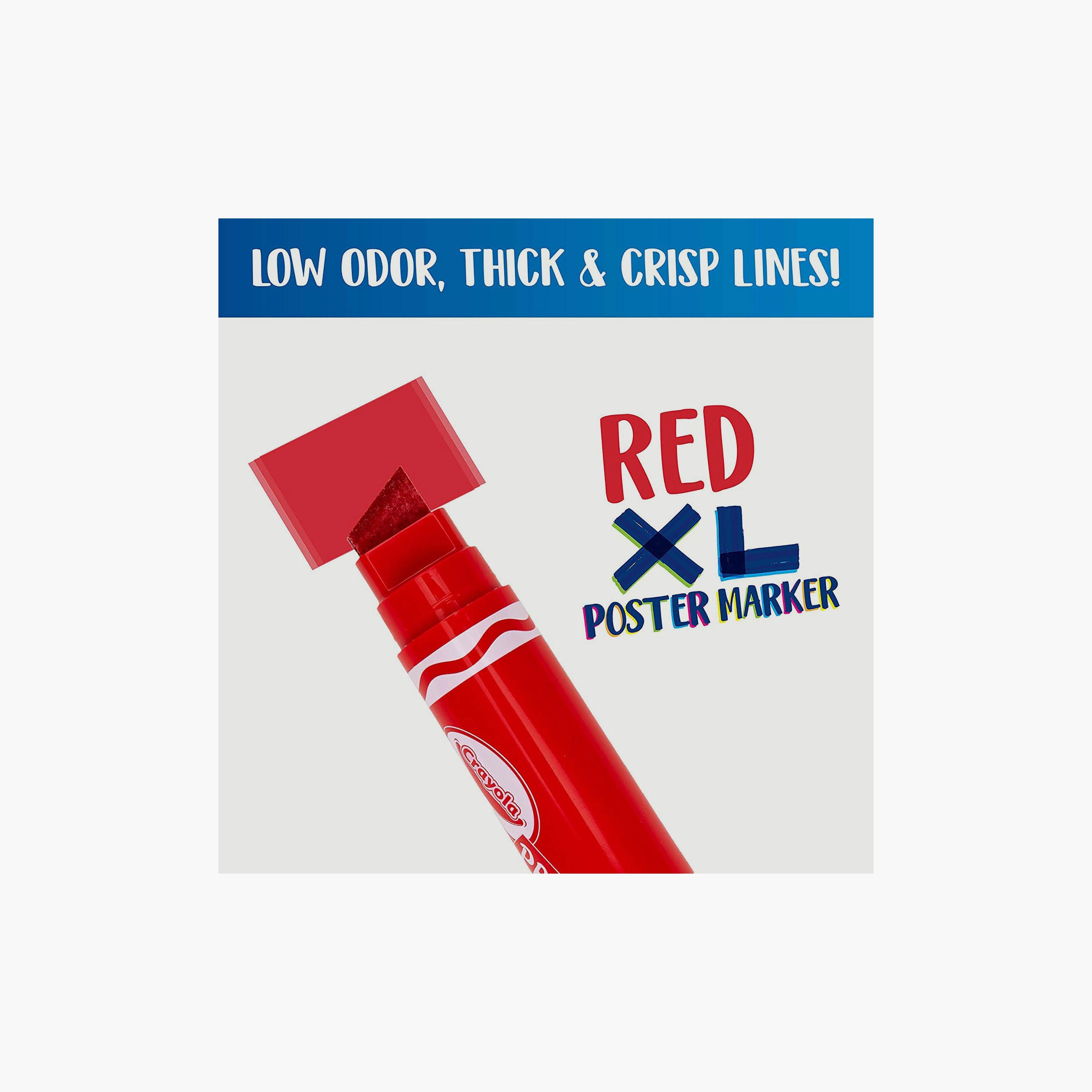 Crayola Project Xl Poster Marker, Red-school-stationery-sets-image-2