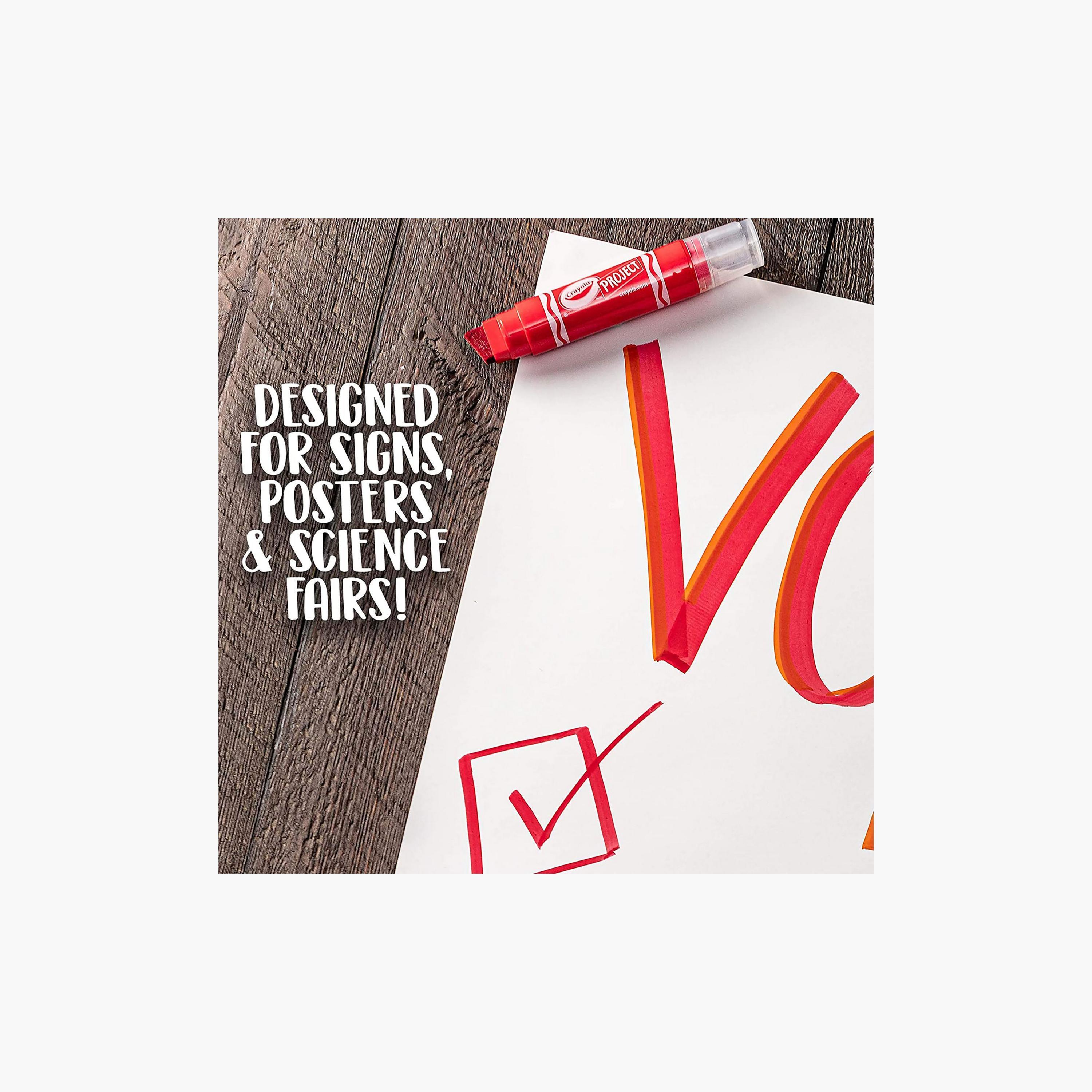 Crayola Project Xl Poster Marker, Red-school-stationery-sets-image-5