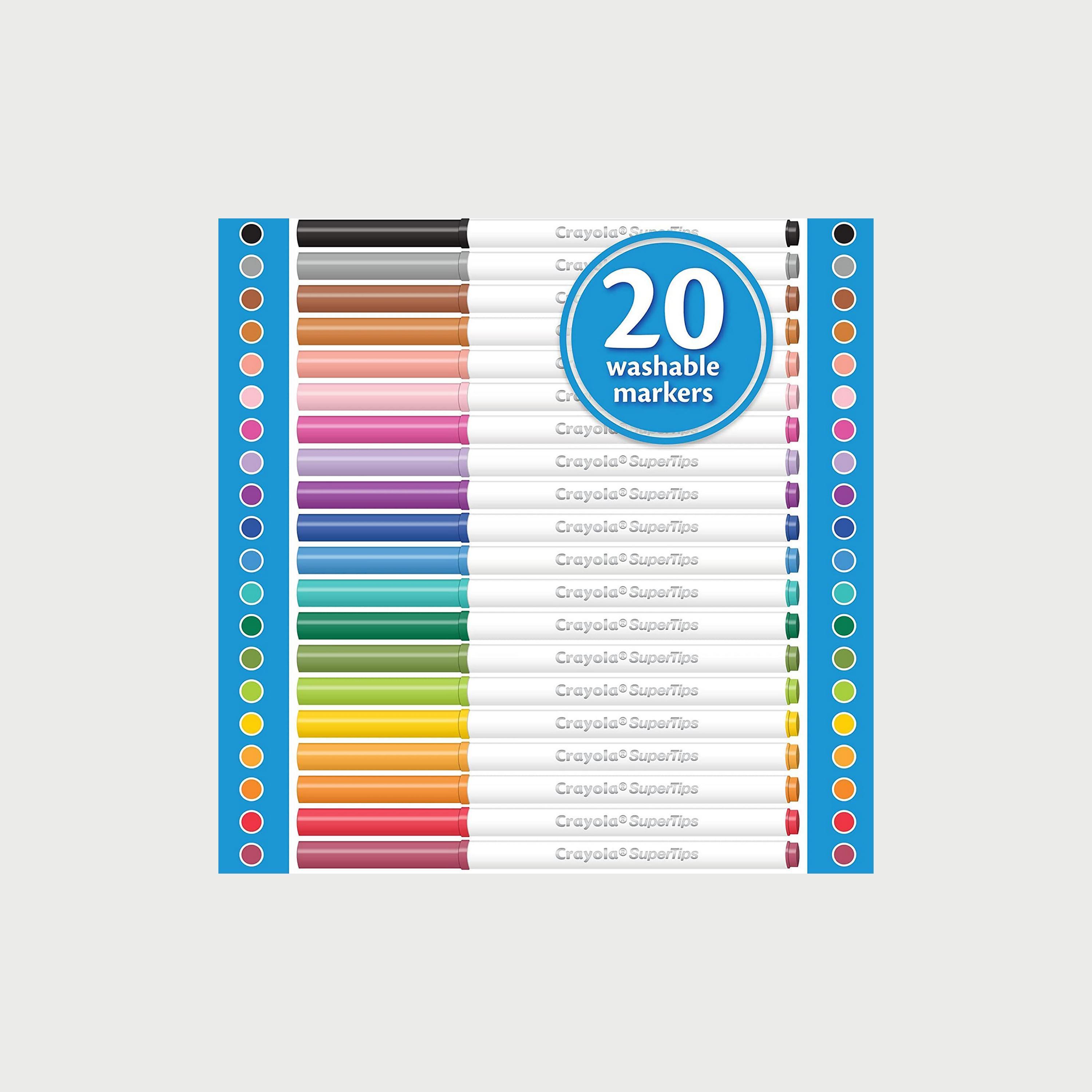 Crayola 20-Piece Washable Super Tips Markers-school-stationery-sets-image-4