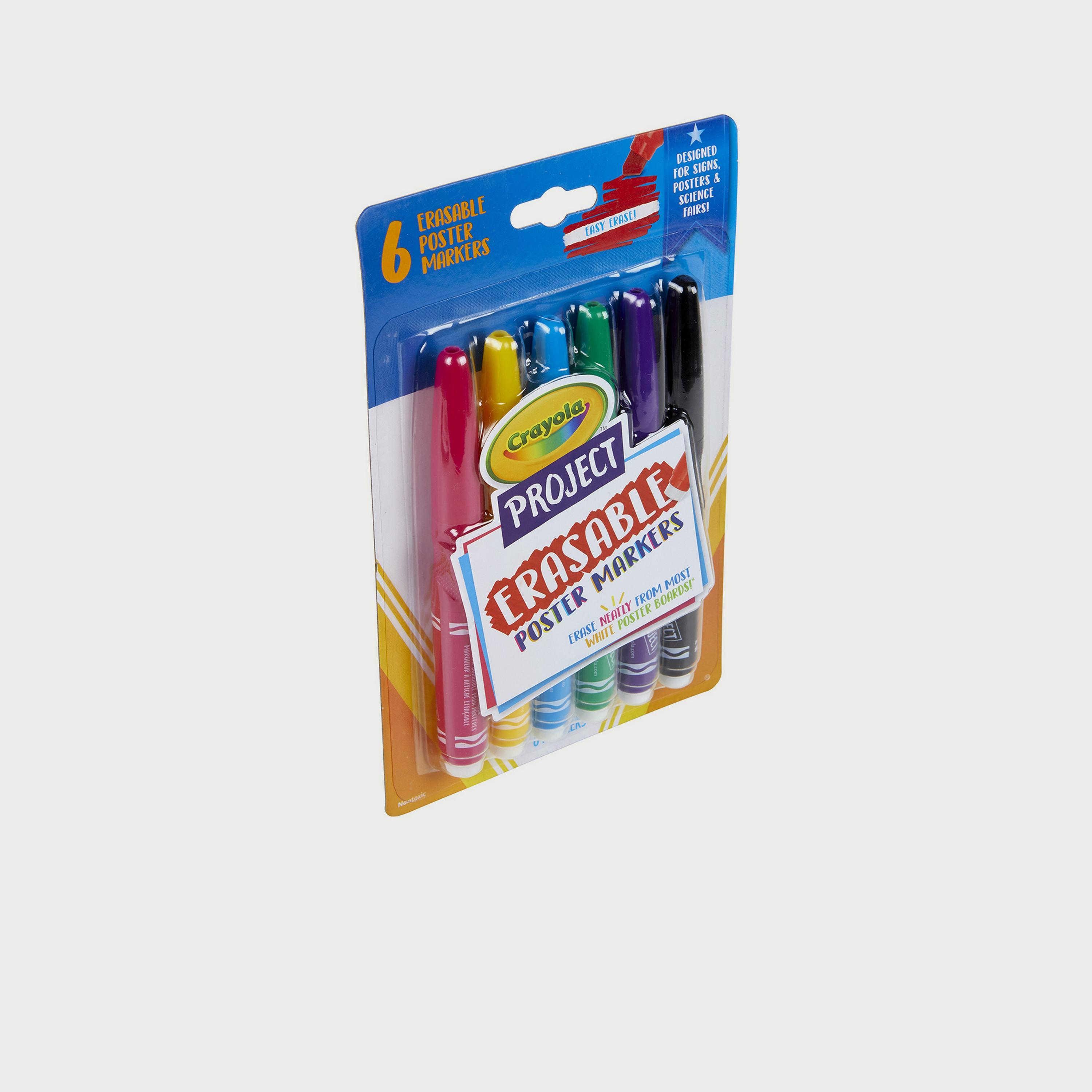 اقلام ماركر بوستر قابلة للمسح 6 قطع بروجيكت من كرايولا-school-stationery-sets-image-1