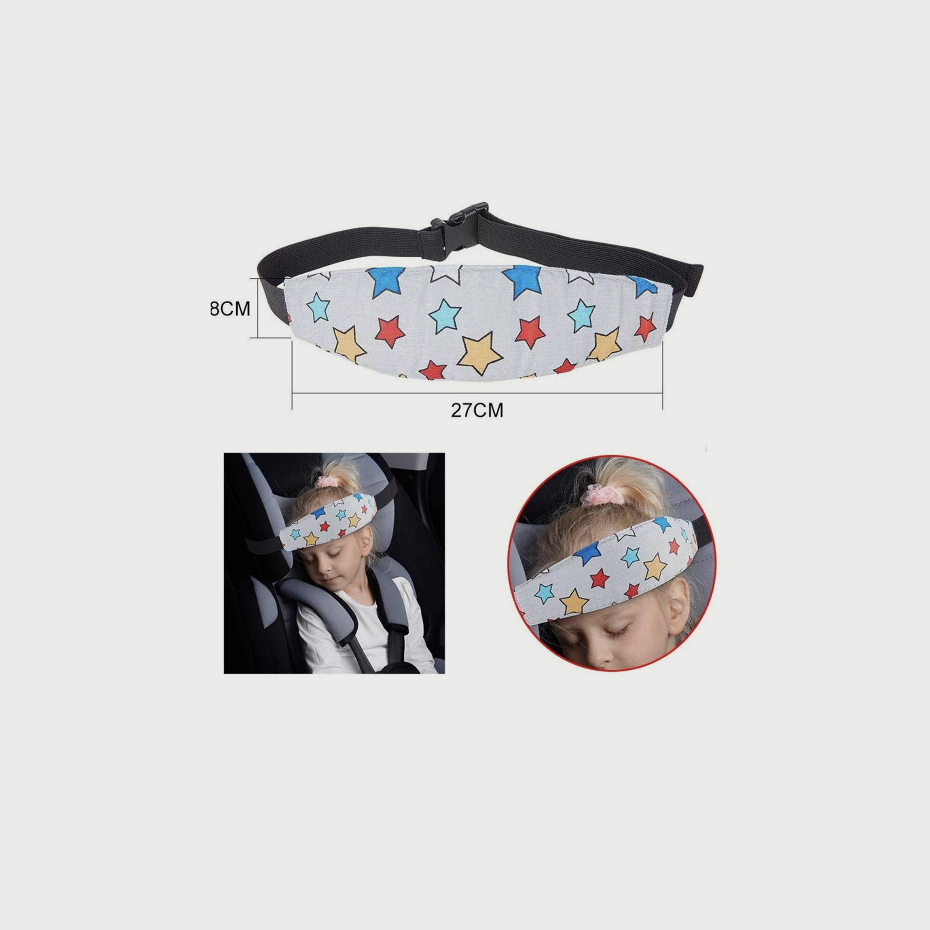Pikkaboo NapSafe Car Head Support, Colorful Stars-baby-gear-carseats-image-1