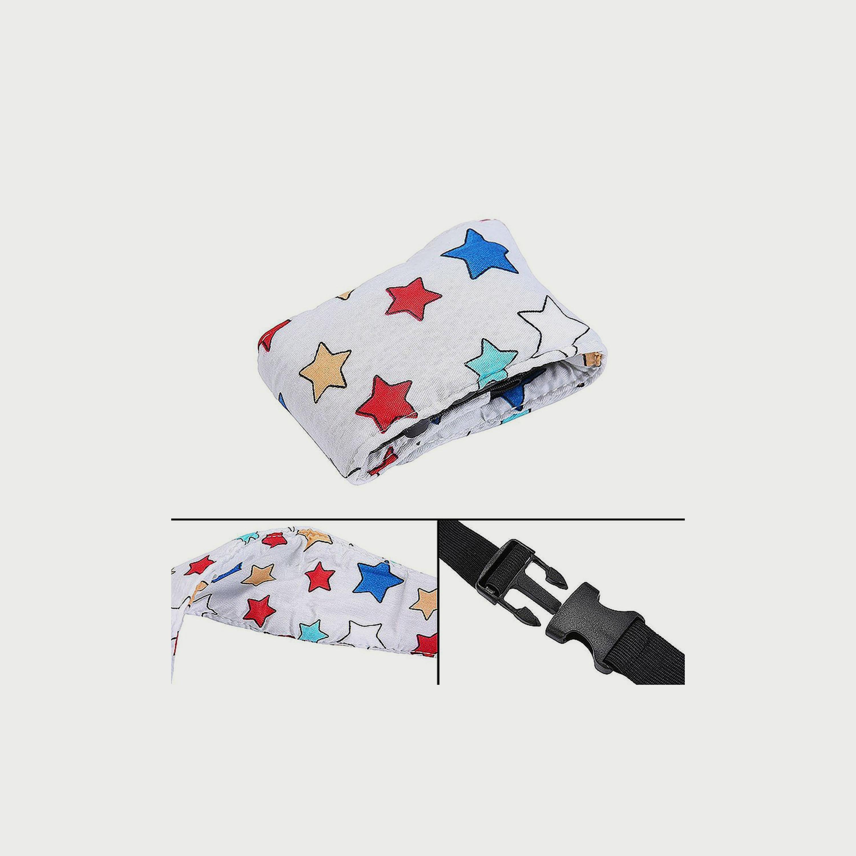 Pikkaboo NapSafe Car Head Support, Colorful Stars-baby-gear-carseats-image-3