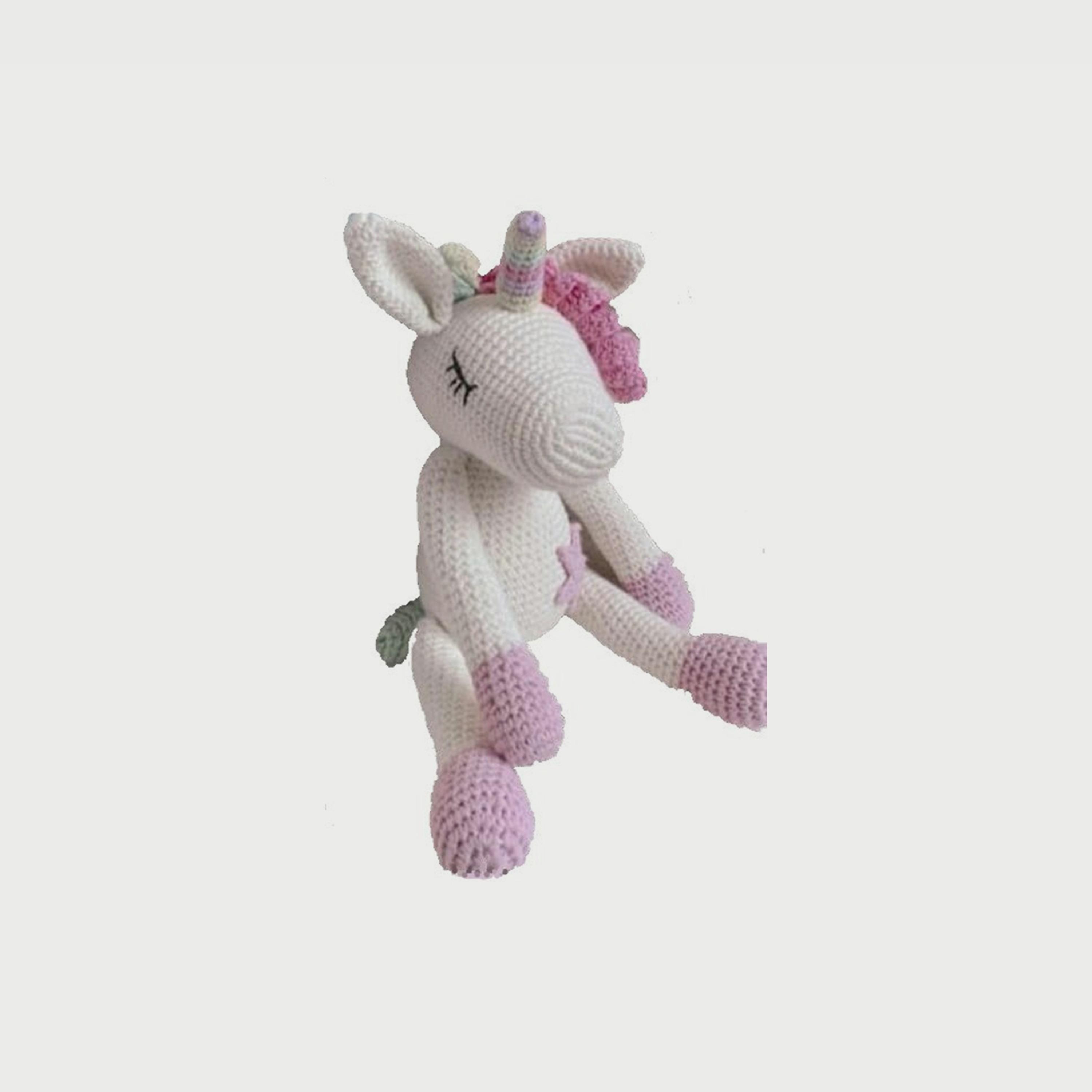 Pikkaboo Snuggle and Play Crocheted Unicorn-toys-plushsofttoys-animals-image-3