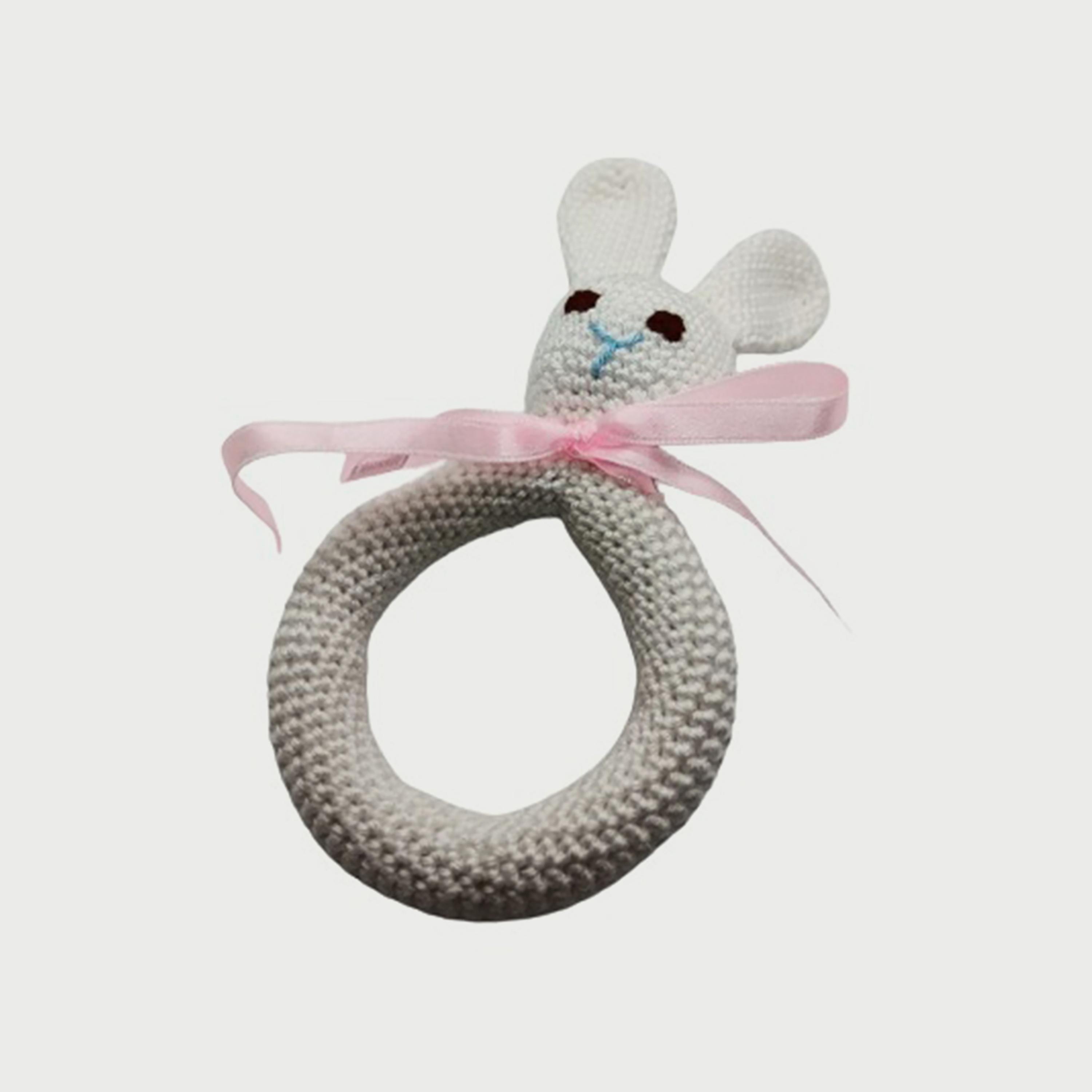 Pikkaboo Handmade Crocheted Bunny Teether-baby-feeding-teethers-image-2
