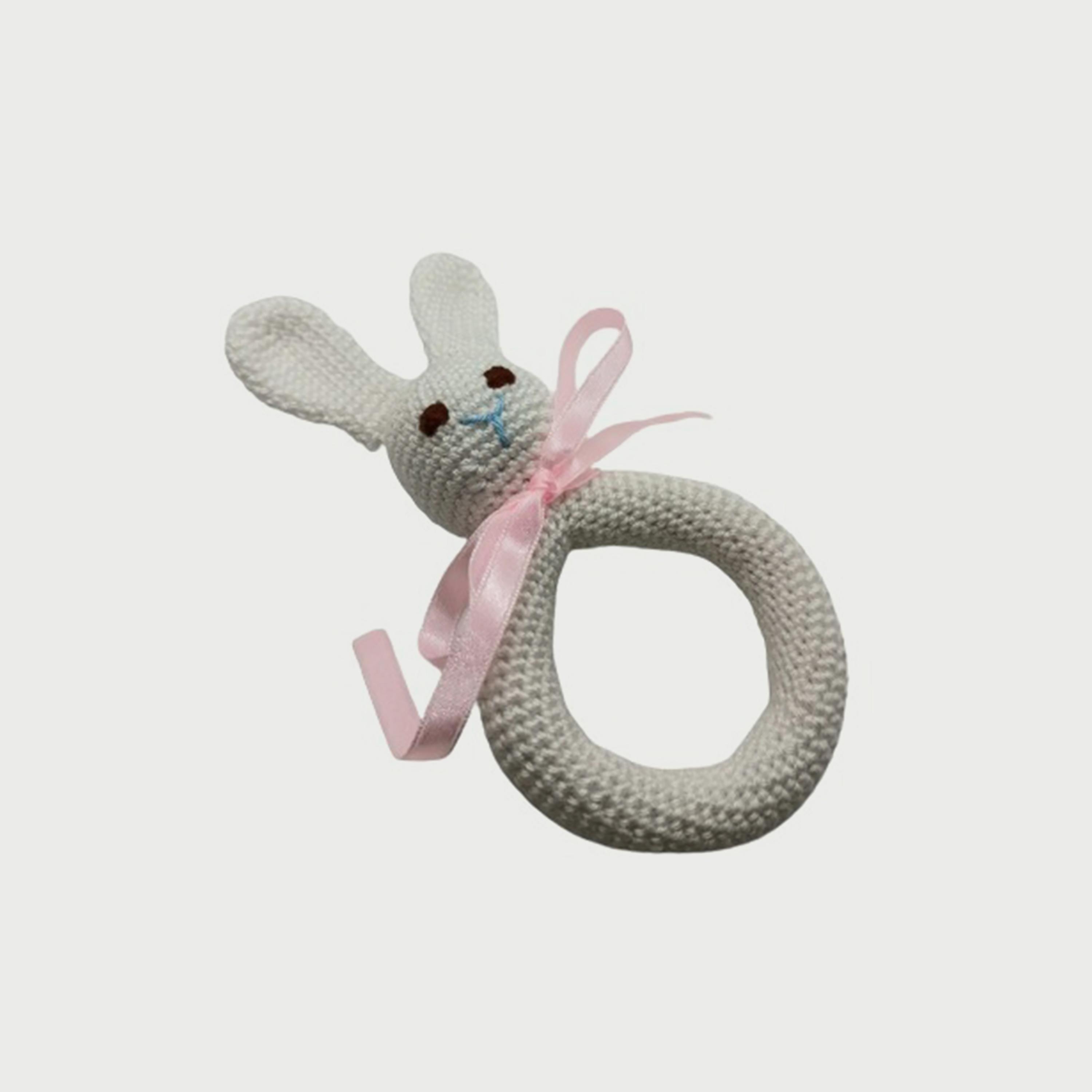 Pikkaboo Handmade Crocheted Bunny Teether-baby-feeding-teethers-image-3