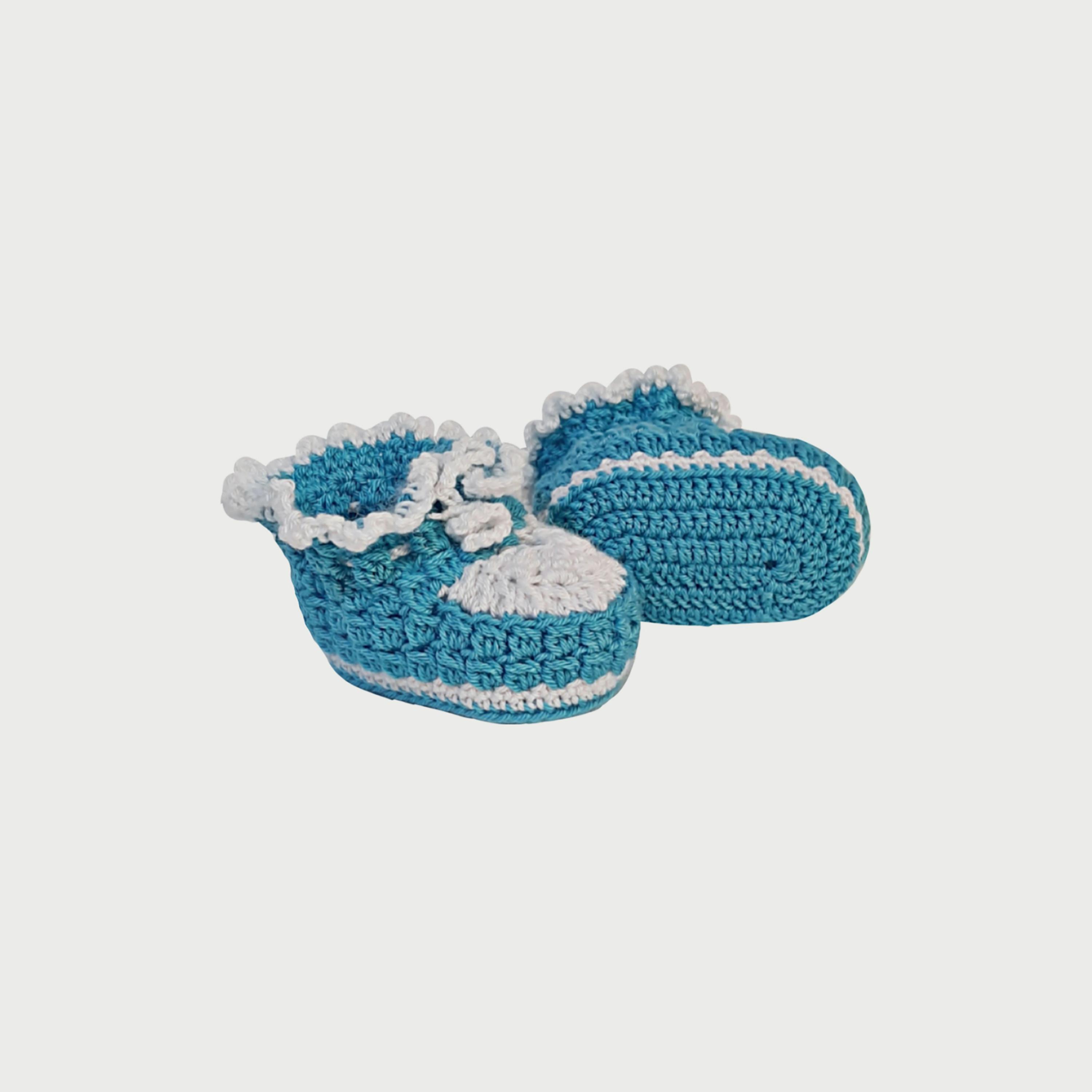 Pikkaboo LittleFeet Handmade Crochet Baby Booties-baby-boys-shoes-booties-image-1