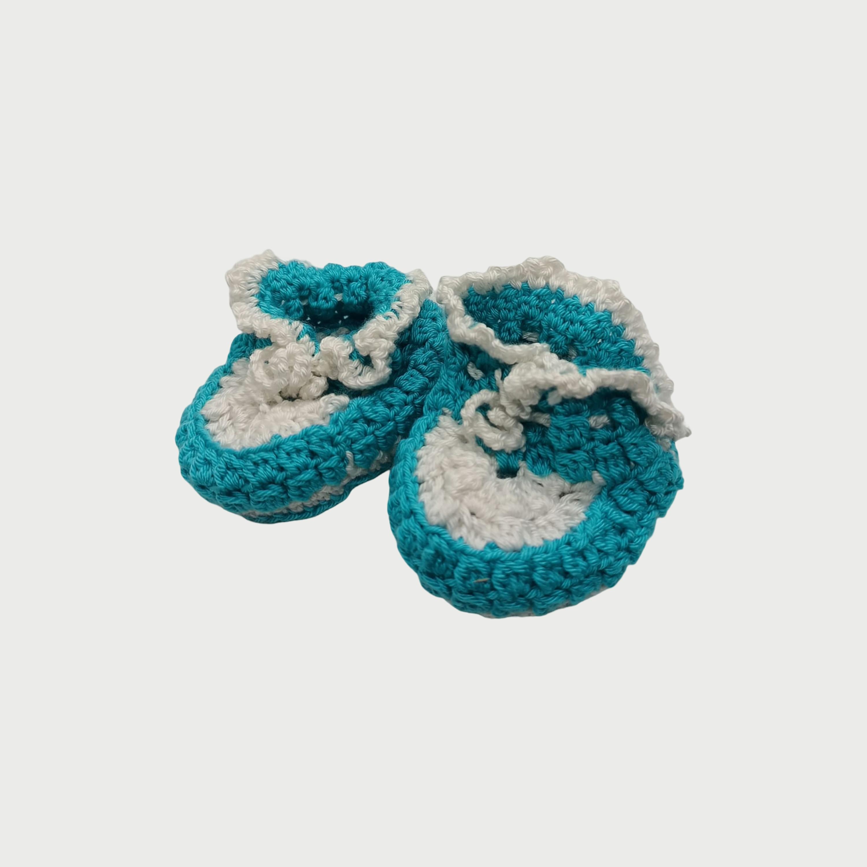 Pikkaboo LittleFeet Handmade Crochet Baby Booties-baby-boys-shoes-booties-image-2