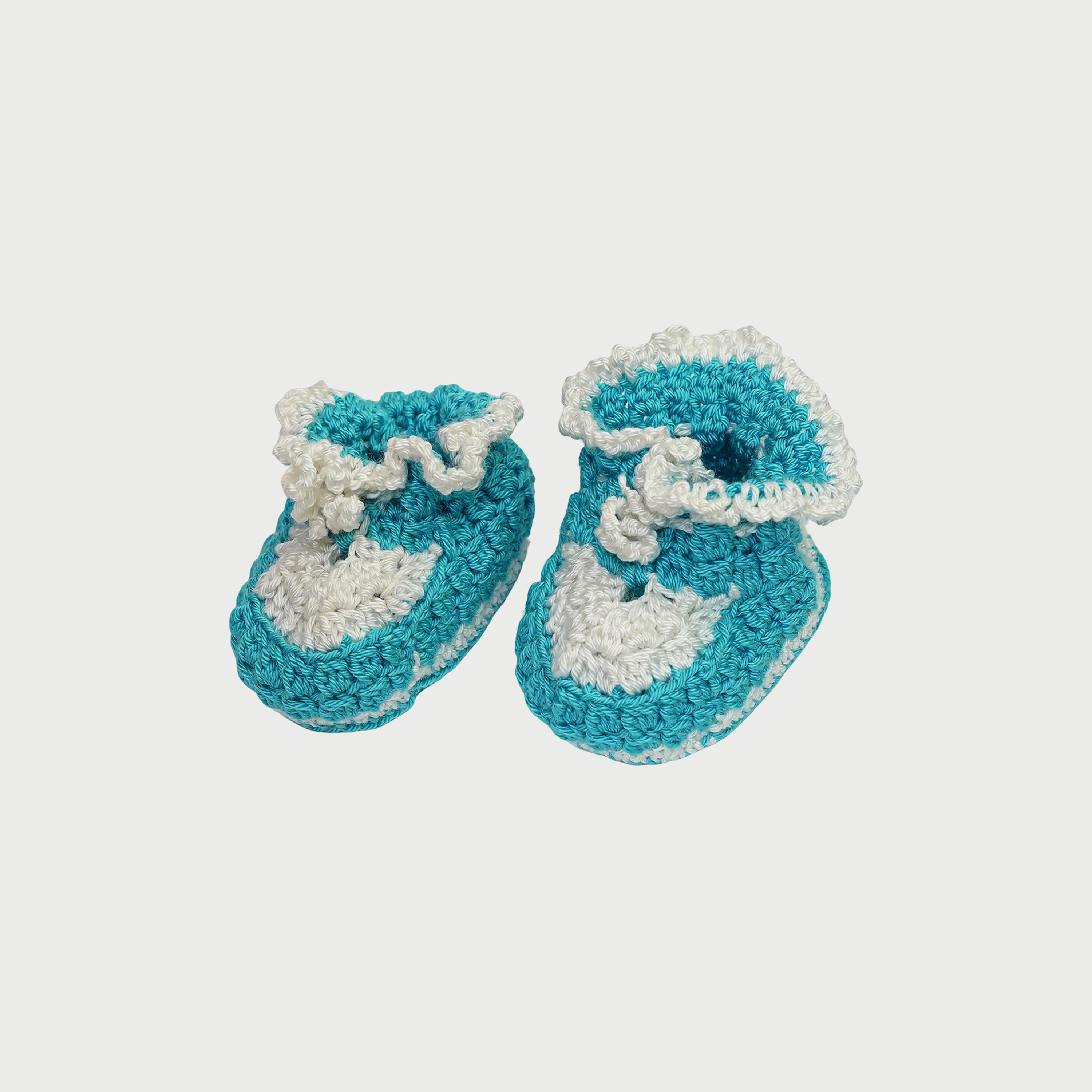 Pikkaboo LittleFeet Handmade Crochet Baby Booties-baby-boys-shoes-booties-image-4