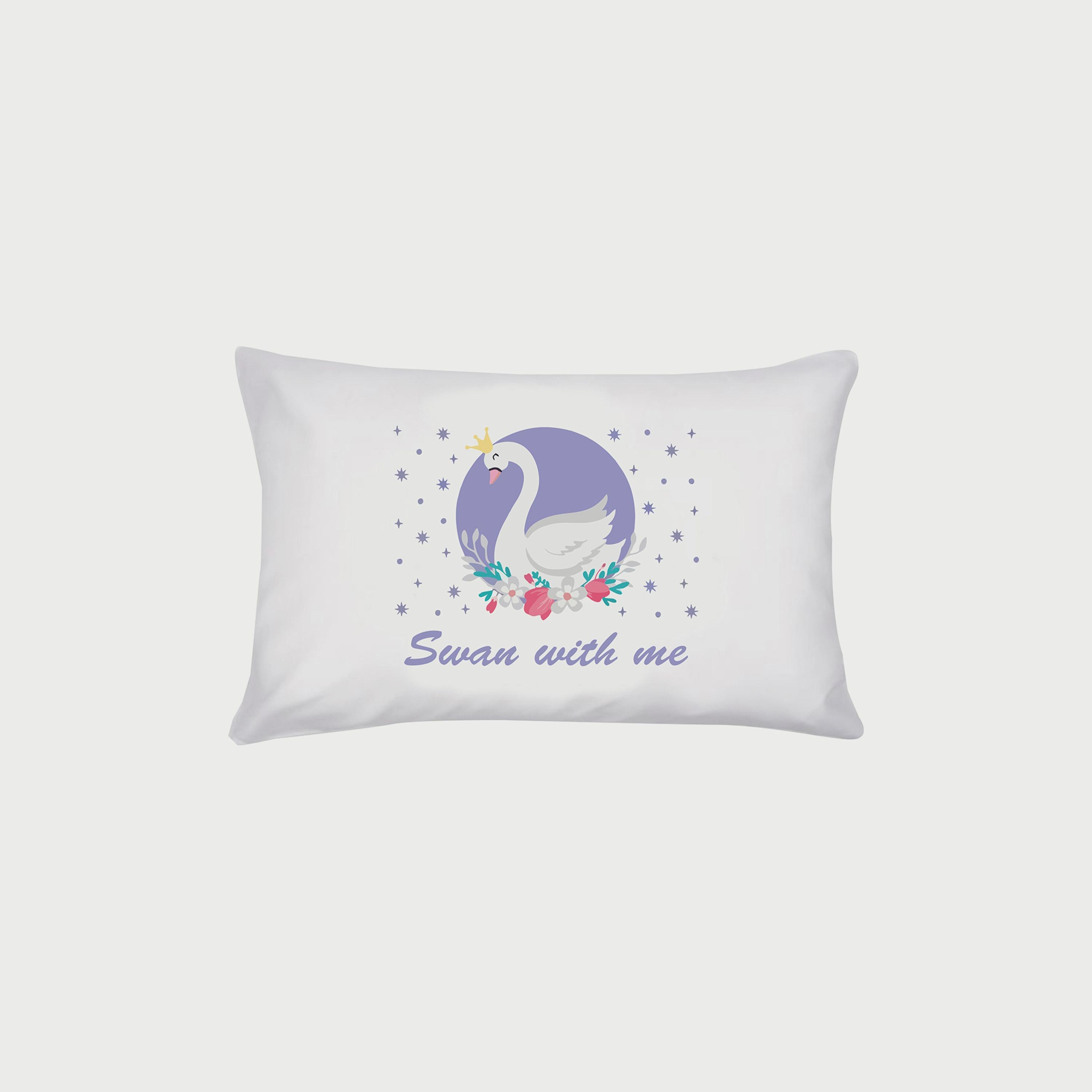 Pikkaboo Pillowcase Cover for Kids, Swan-baby-nursery-babybedding-image-1
