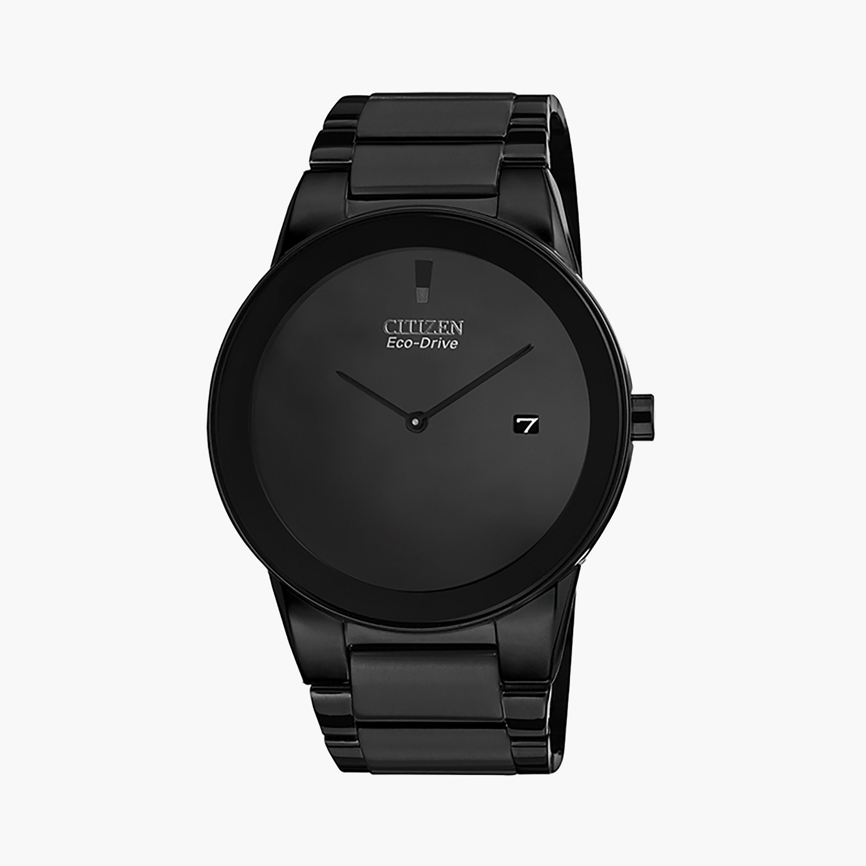 ساعة سيتيزن إيكو درايف للرجال 40 ملم أنالوج بسوار ستانلس ستيل أسود | AU1065-58E-men-watchesandjewellery-watches-image-1