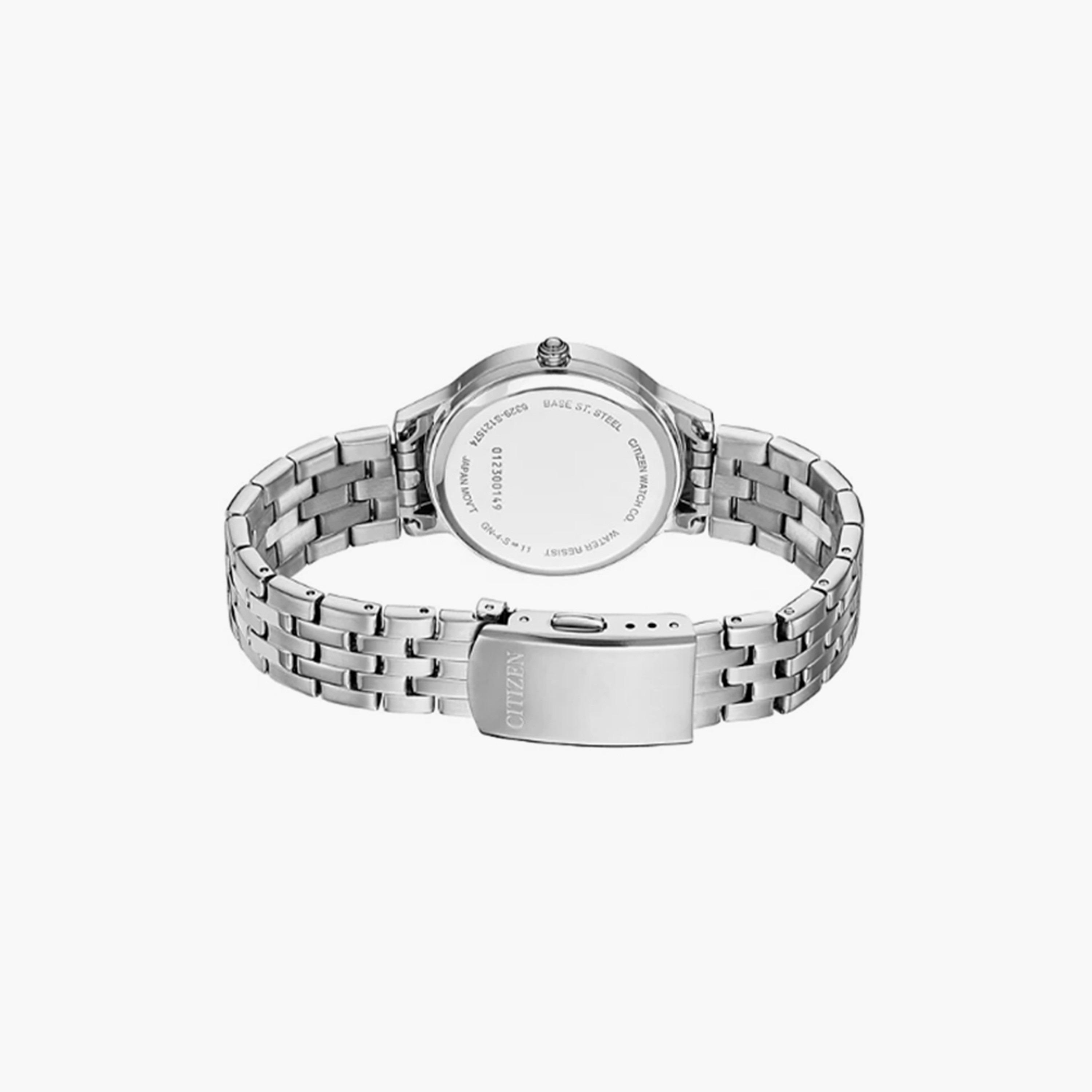 Citizen 33 MM Silver Chronograph Stainless Steel Strap Watch | ED8180-52X-women-watchesandjewellery-watches-image-3