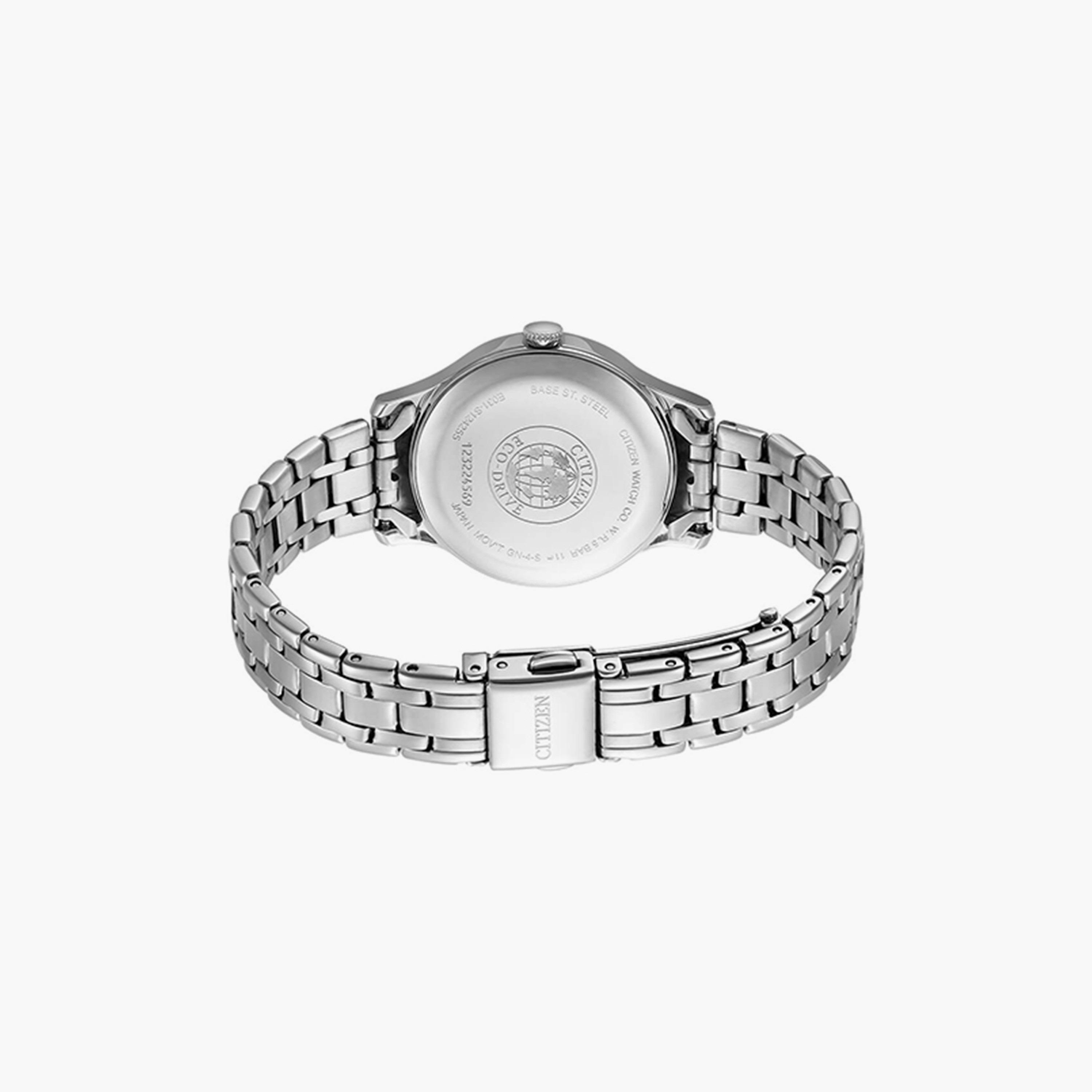 ساعة سيتيزن إيكو درايف 30 ملم فضية أنالوج بسوار من الستانلس ستيل | EM0890-85L-women-watchesandjewellery-watches-image-3