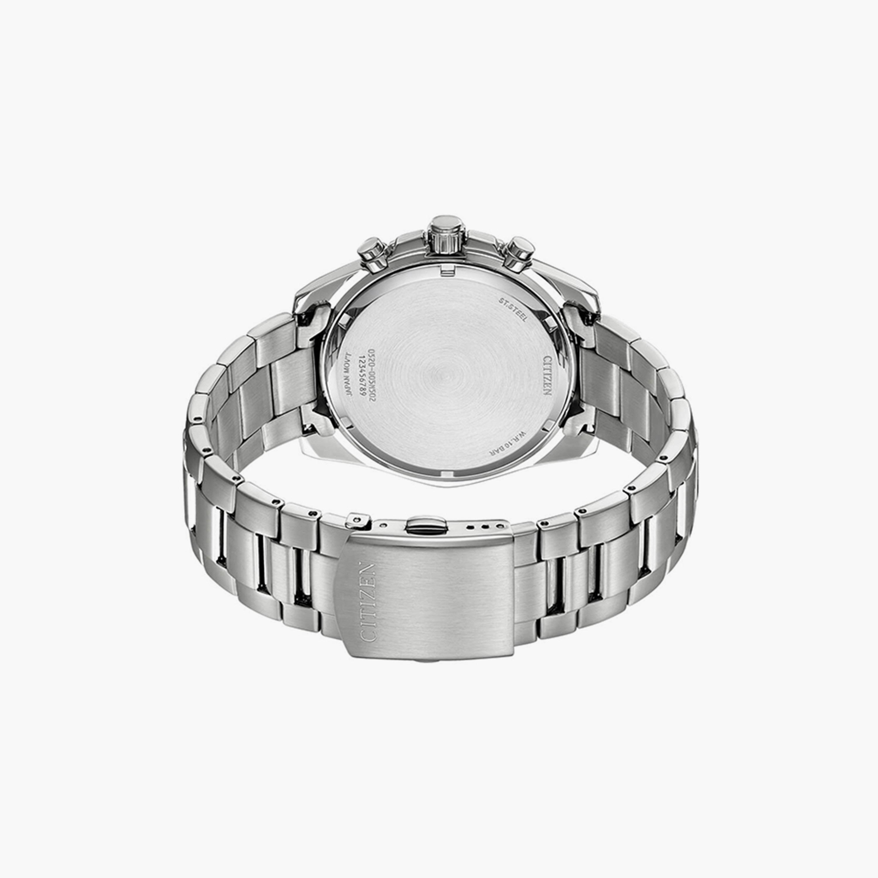 ساعة سيتيزن للرجال 46 ملم فضية كرونوغراف بسوار ستانلس ستيل | AN8200-50A-men-watchesandjewellery-watches-image-3