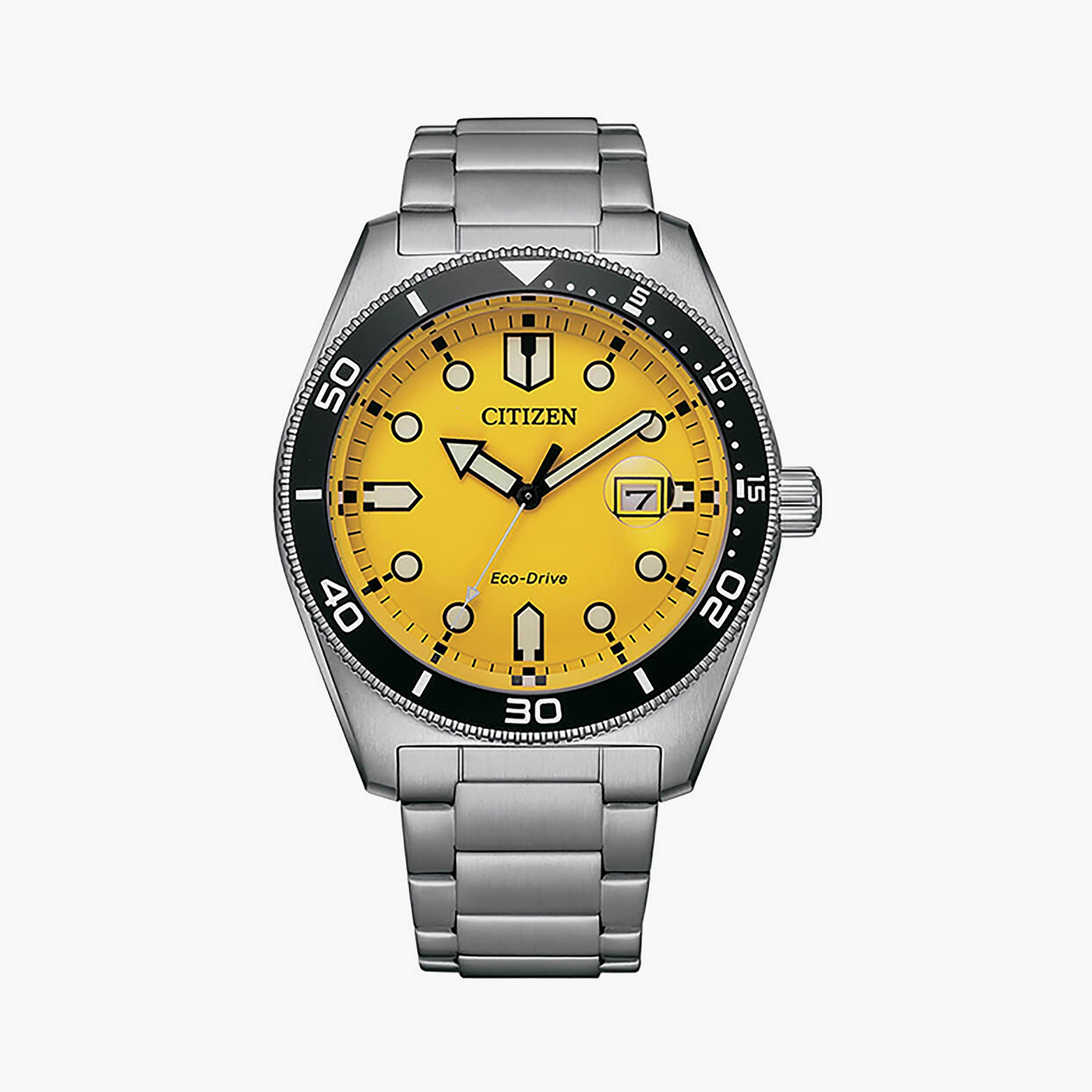 Citizen Eco-Drive Men 43 MM Silver Analog Stainless Steel Strap Watch | AW1760-81Z-men-watchesandjewellery-watches-image-1