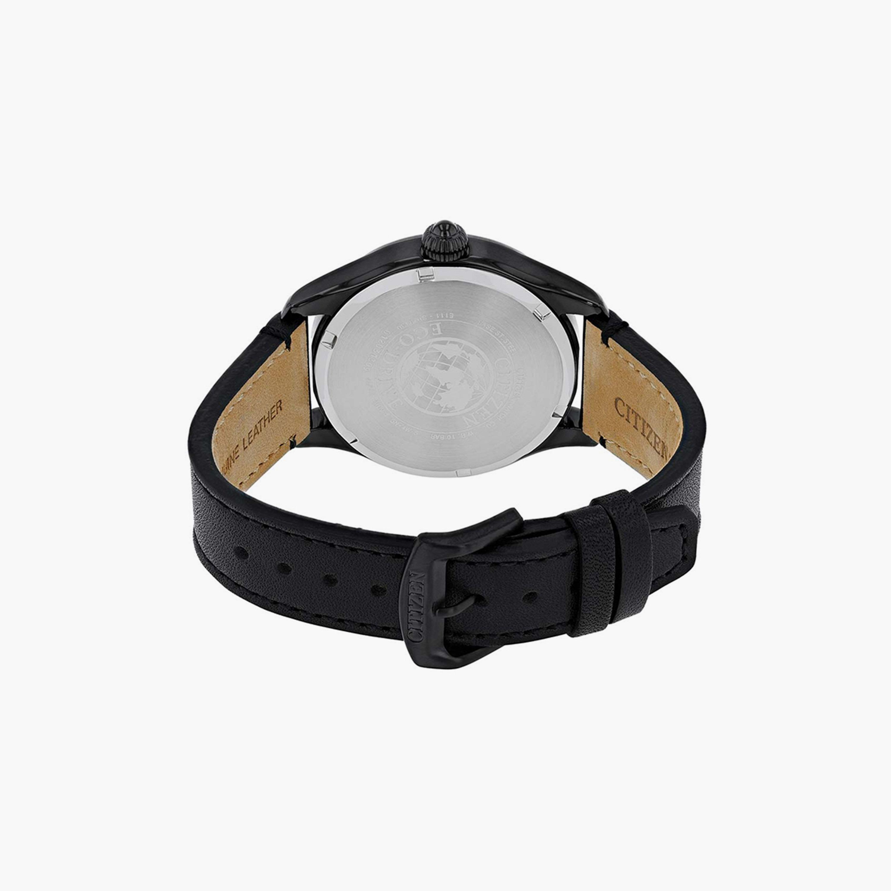 ساعة سيتيزن إيكو درايف للرجال 42 ملم بسوار جلدي أسود | BM6835-23E-men-watchesandjewellery-watches-image-3