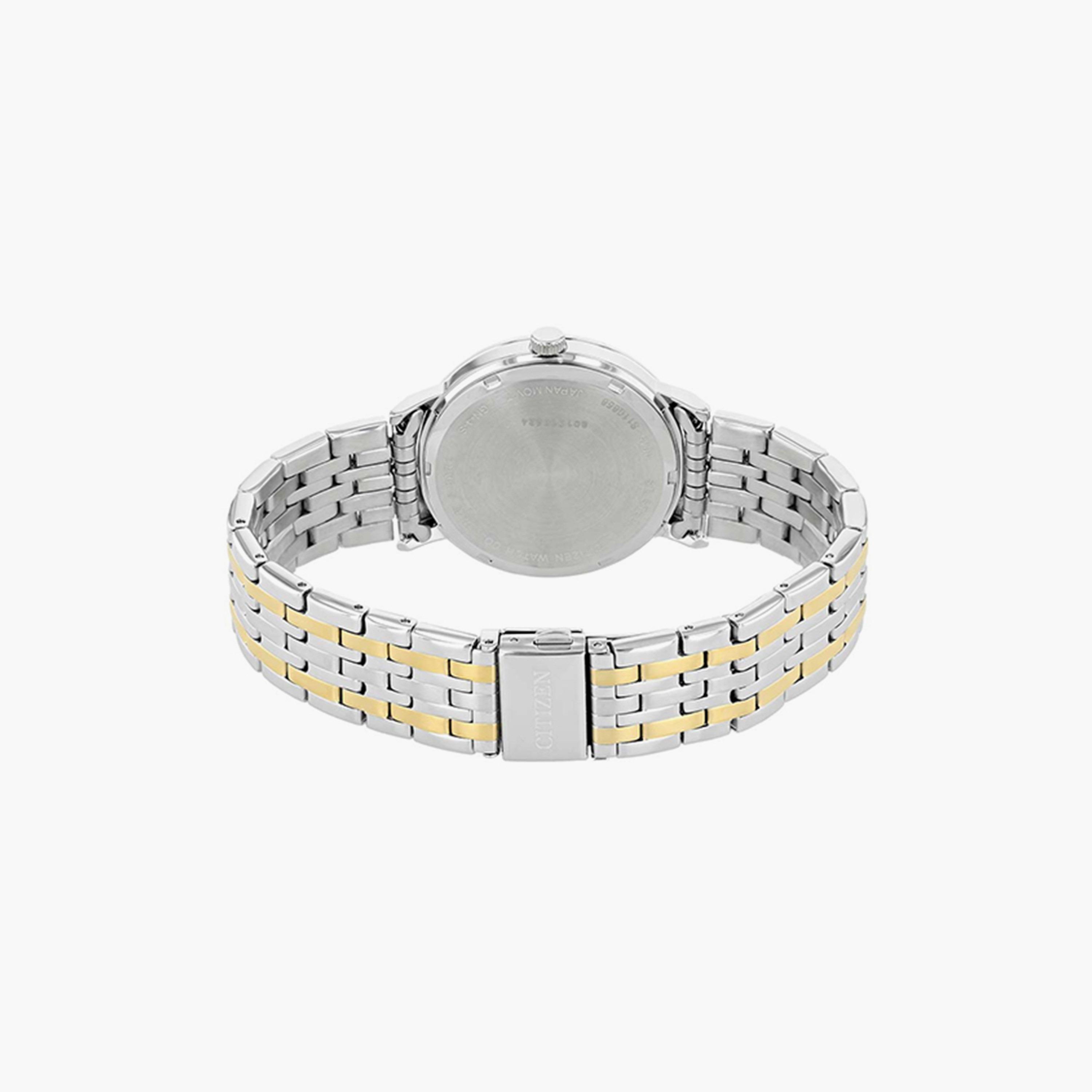 ساعة سيتيزن 39 ملم أنالوج فضي وذهبي بسوار من الستانلس ستيل | BE9174-55E-men-watchesandjewellery-watches-image-3