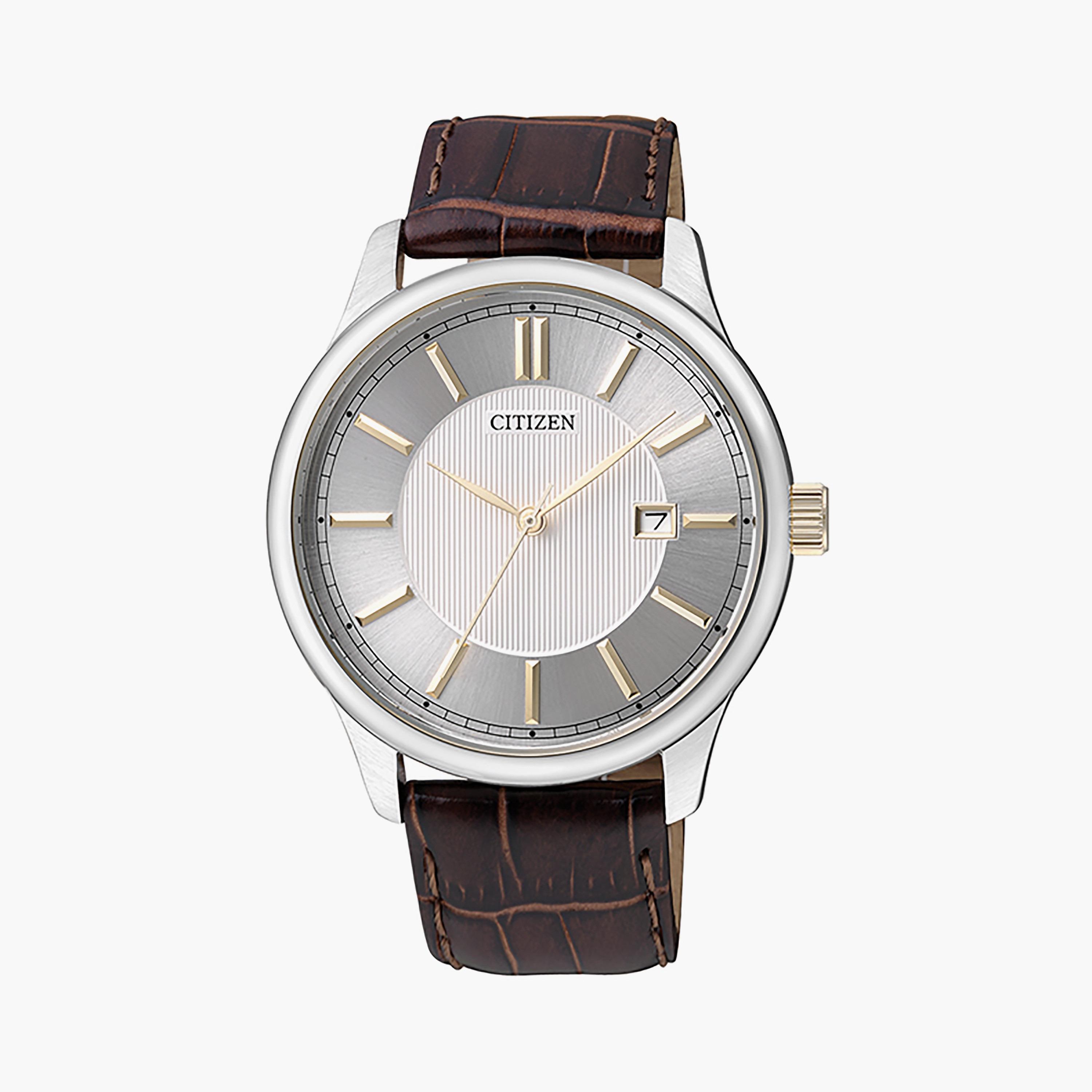 BI1054-04A | ساعة سيتيزن للرجال تعمل بالطاقة الشمسية 40 ملم أنالوج بني بسوار جلدي-men-watchesandjewellery-watches-image-1
