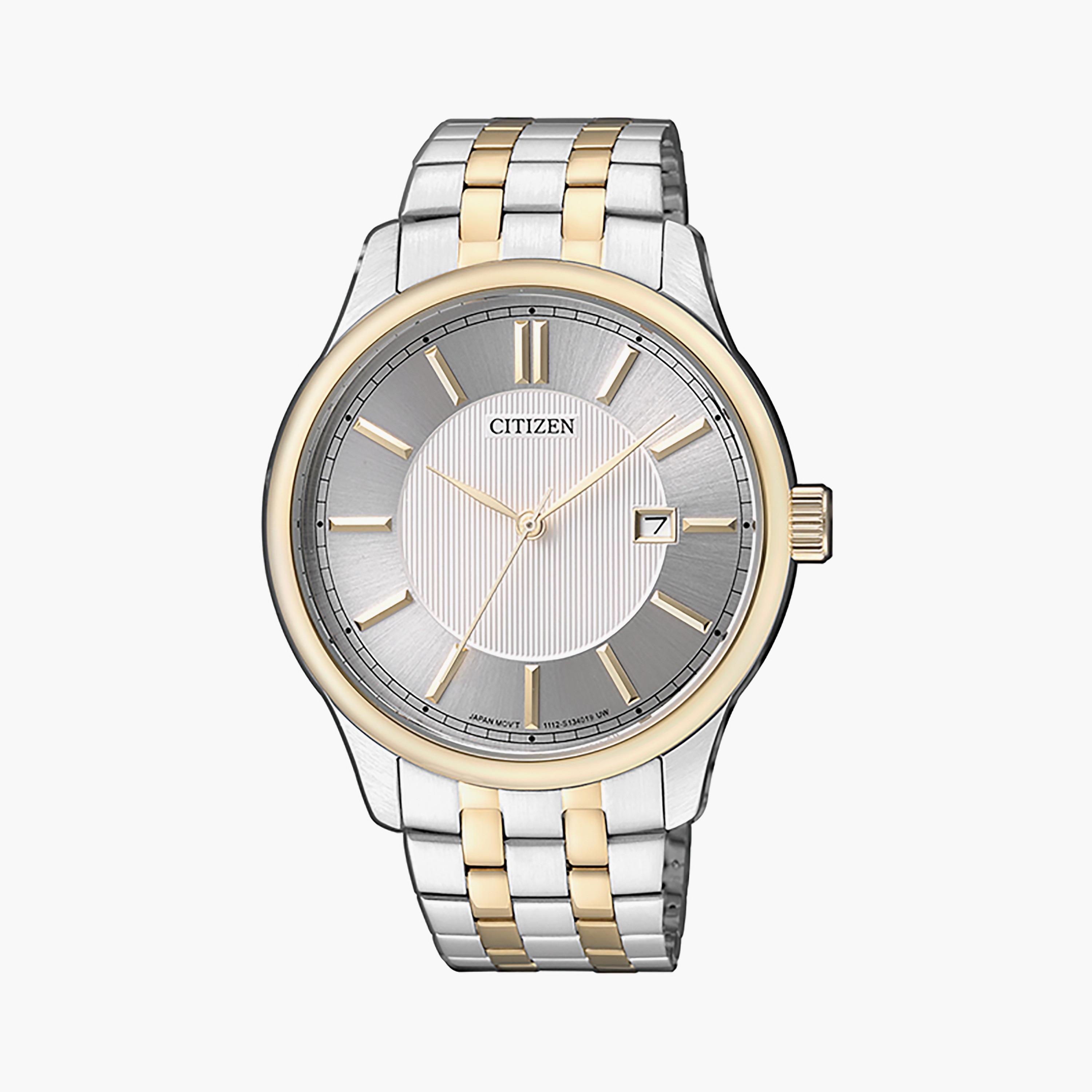 BI1054-55A | ساعة سيتيزن للرجال 40 ملم أنالوج فضي وذهبي بسوار ستانلس ستيل-men-watchesandjewellery-watches-image-1