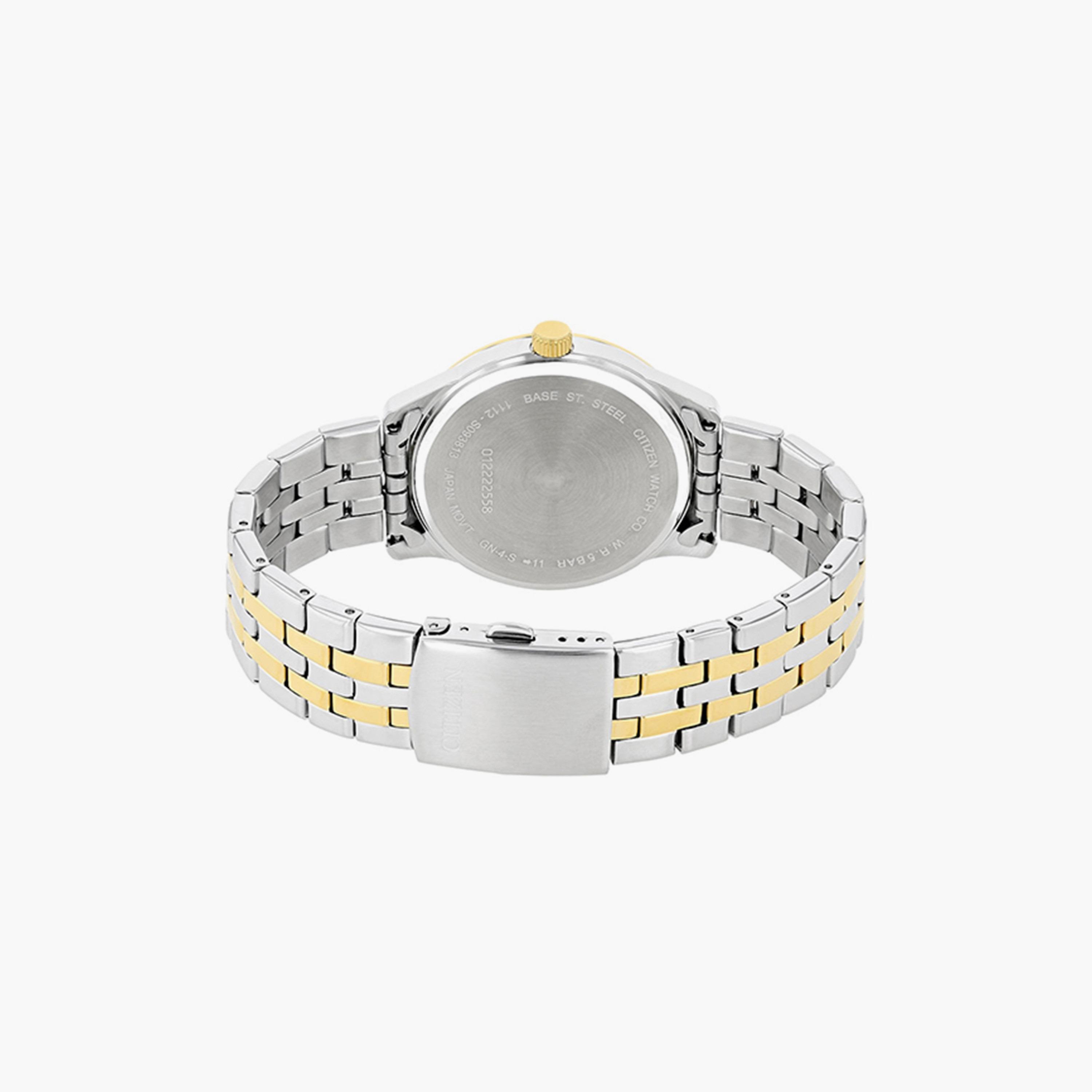 Citizen Men 40 MM Silver & Gold Analog Stainless Steel Strap Watch | BI1054-80E-men-watchesandjewellery-watches-image-3