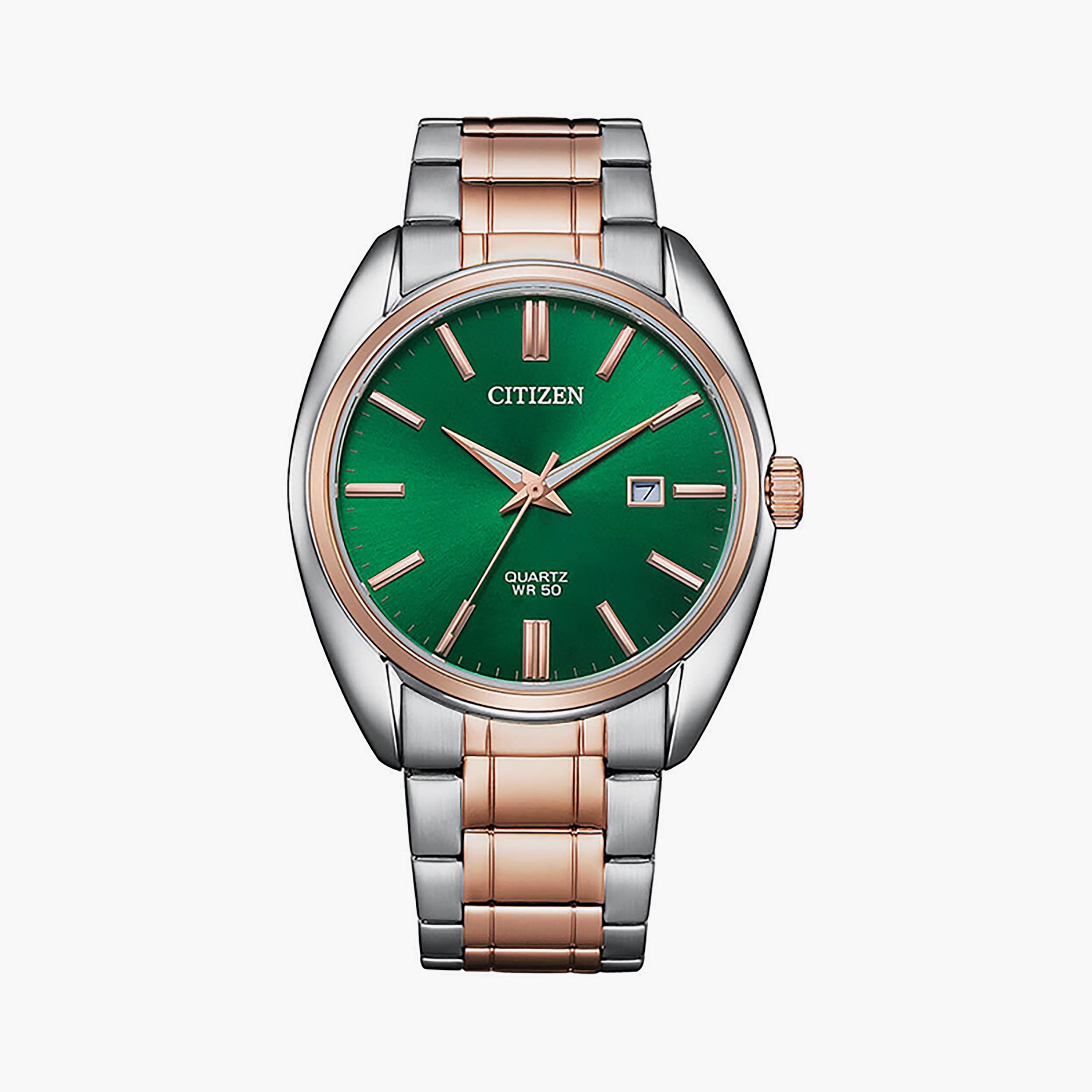 ساعة سيتيزن للرجال 41 ملم أنالوج فضي وذهبي وردي وبسوار ستانلس ستيل | BI5104-57Z-men-watchesandjewellery-watches-image-1