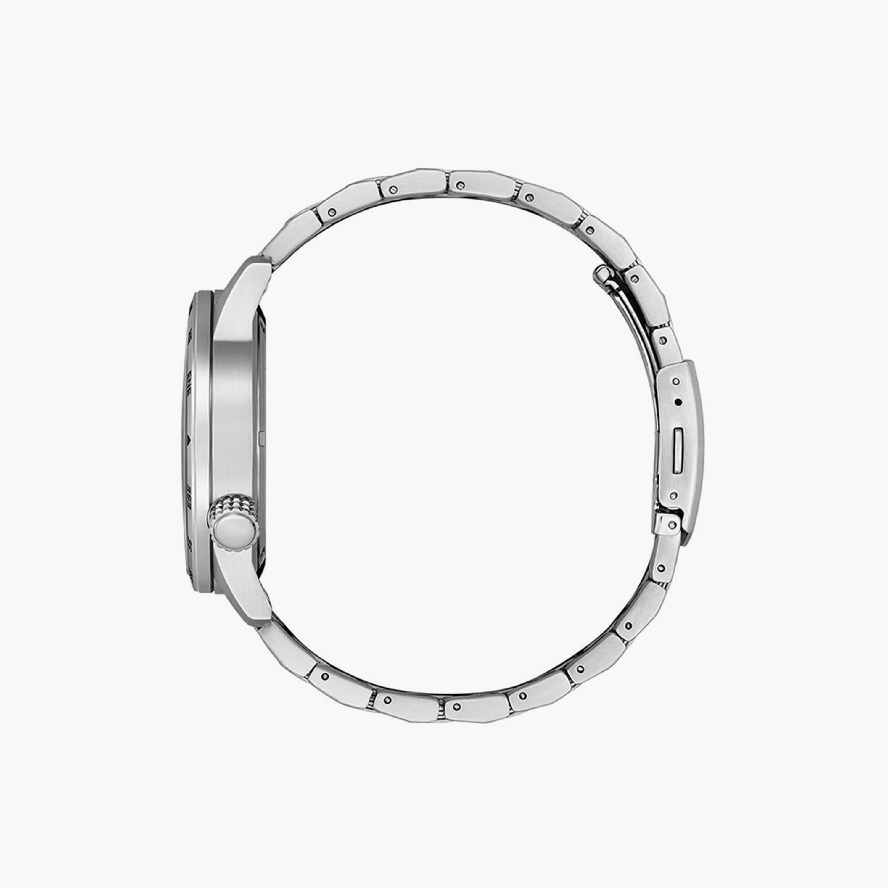 ساعة سيتيزن إيكو درايف للرجال 43 ملم بسوار من الستانلس ستيل باللون الفضي | BM7550-87E-men-watchesandjewellery-watches-image-2