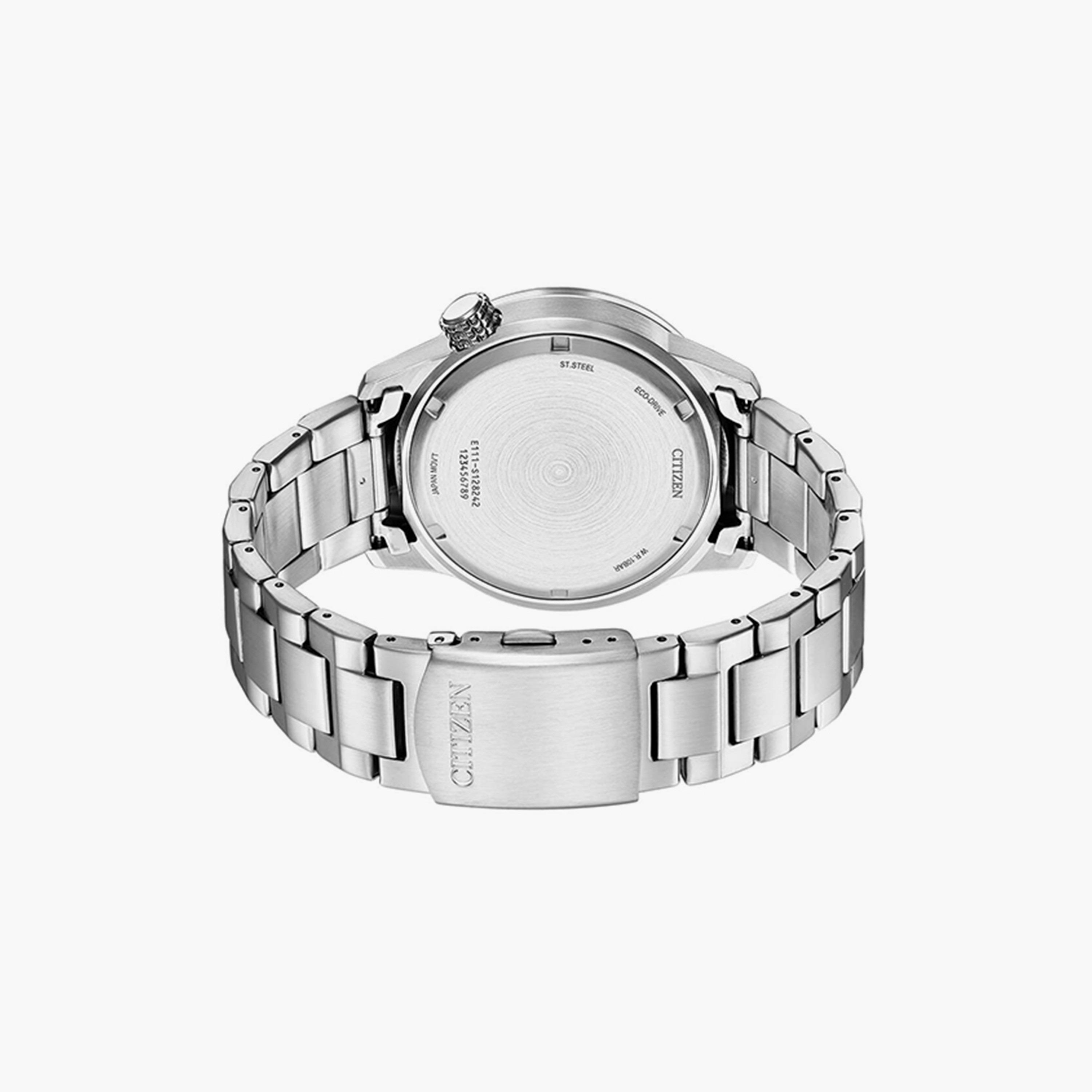 ساعة سيتيزن إيكو درايف للرجال 43 ملم بسوار من الستانلس ستيل باللون الفضي | BM7550-87E-men-watchesandjewellery-watches-image-3