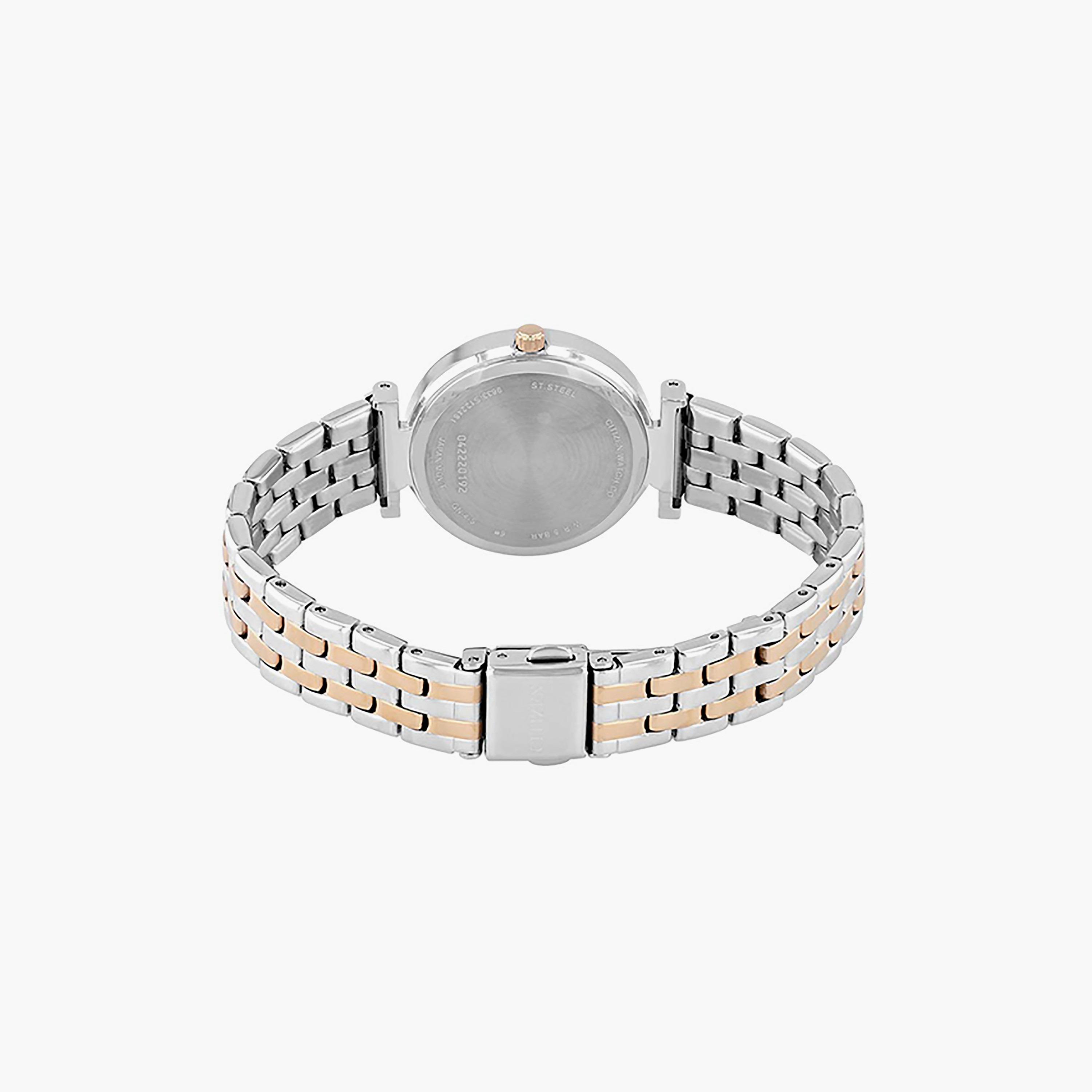 Citizen 30 MM Silver & Rose Gold Analog Stainless Steel Strap Watch | ER0218-53L-women-watchesandjewellery-watches-image-3