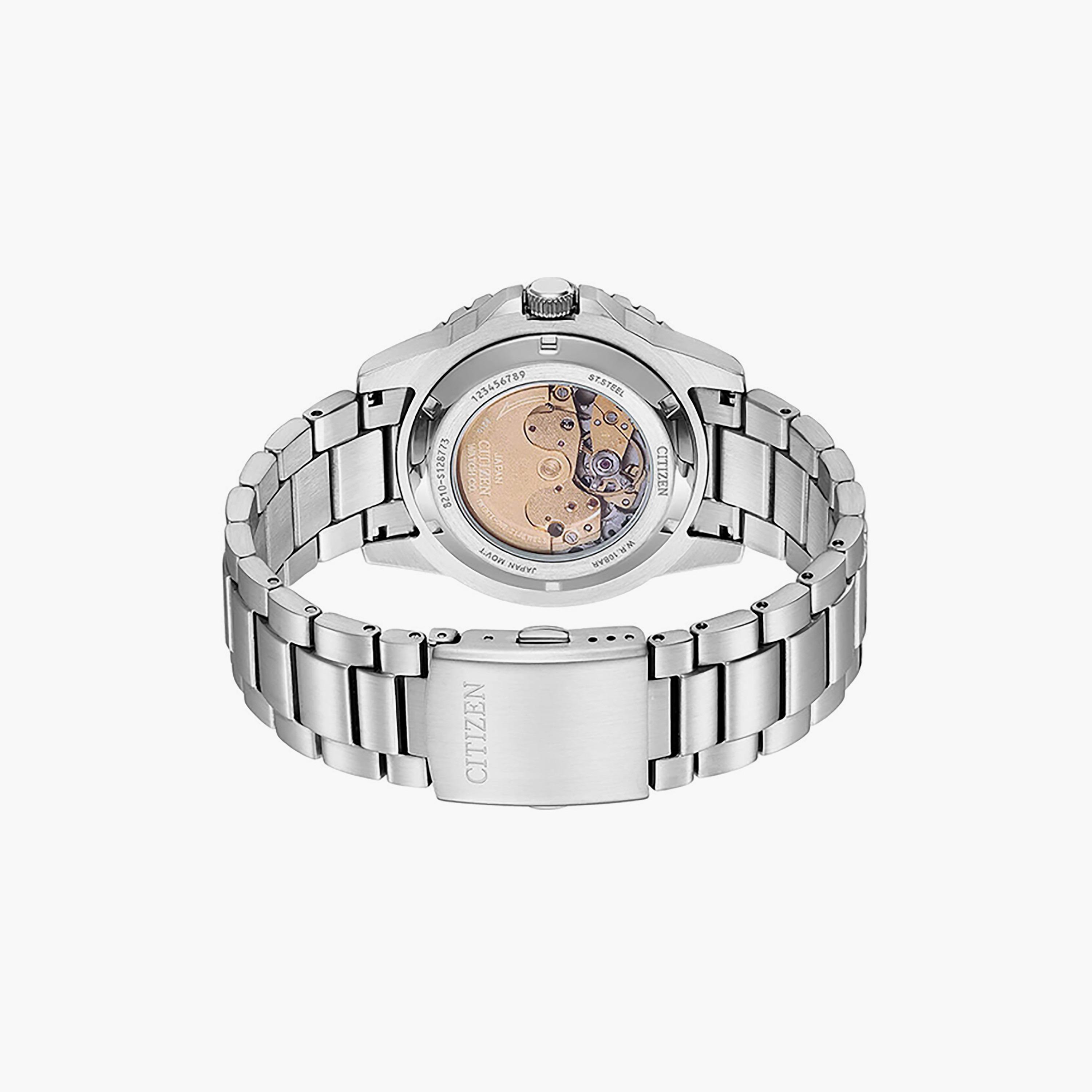 ساعة سيتيزن للرجال 43 ملم فضية أوتوماتيكية بسوار من الستانلس ستيل | NJ0170-83Z-men-watchesandjewellery-watches-image-3
