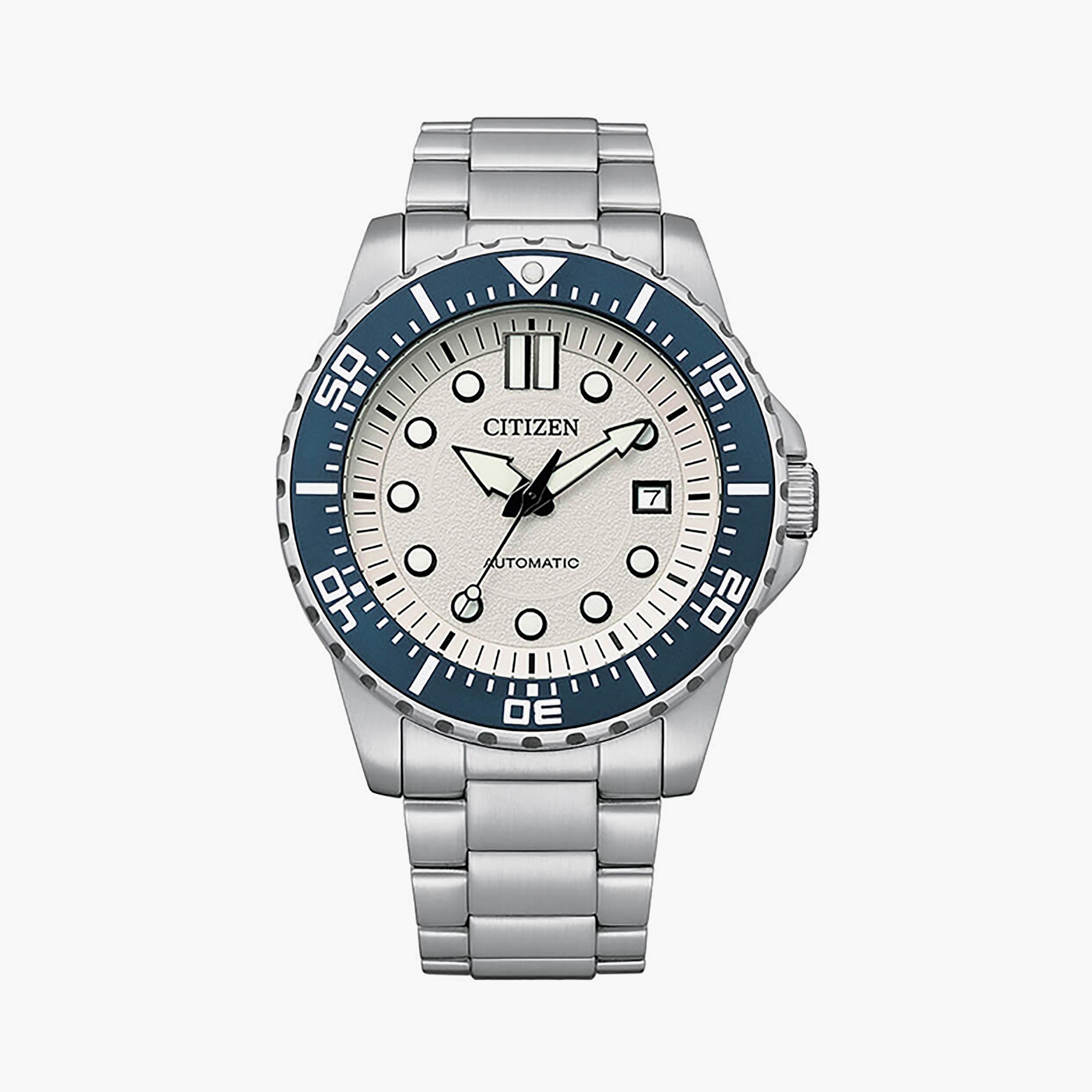 Citizen Men 43 MM Silver Automatic Stainless Steel Strap Watch | NJ0171-81A-men-watchesandjewellery-watches-image-1