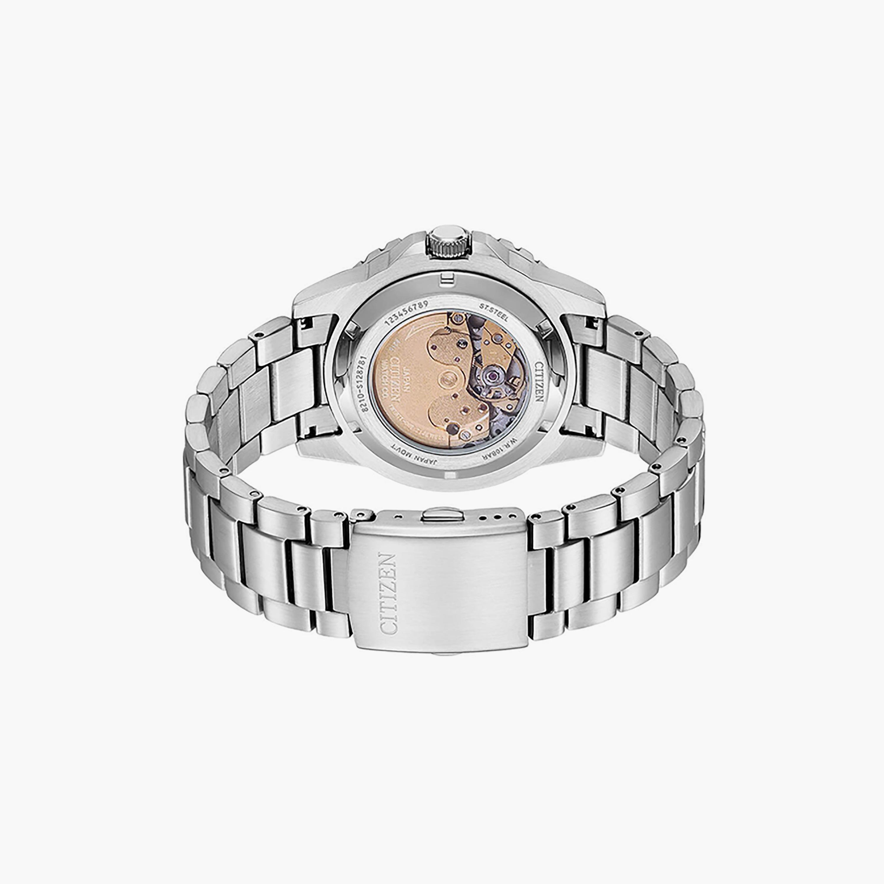 ساعة سيتيزن للرجال 43 ملم فضية أوتوماتيكية بسوار من الستانلس ستيل | NJ0171-81A-men-watchesandjewellery-watches-image-3