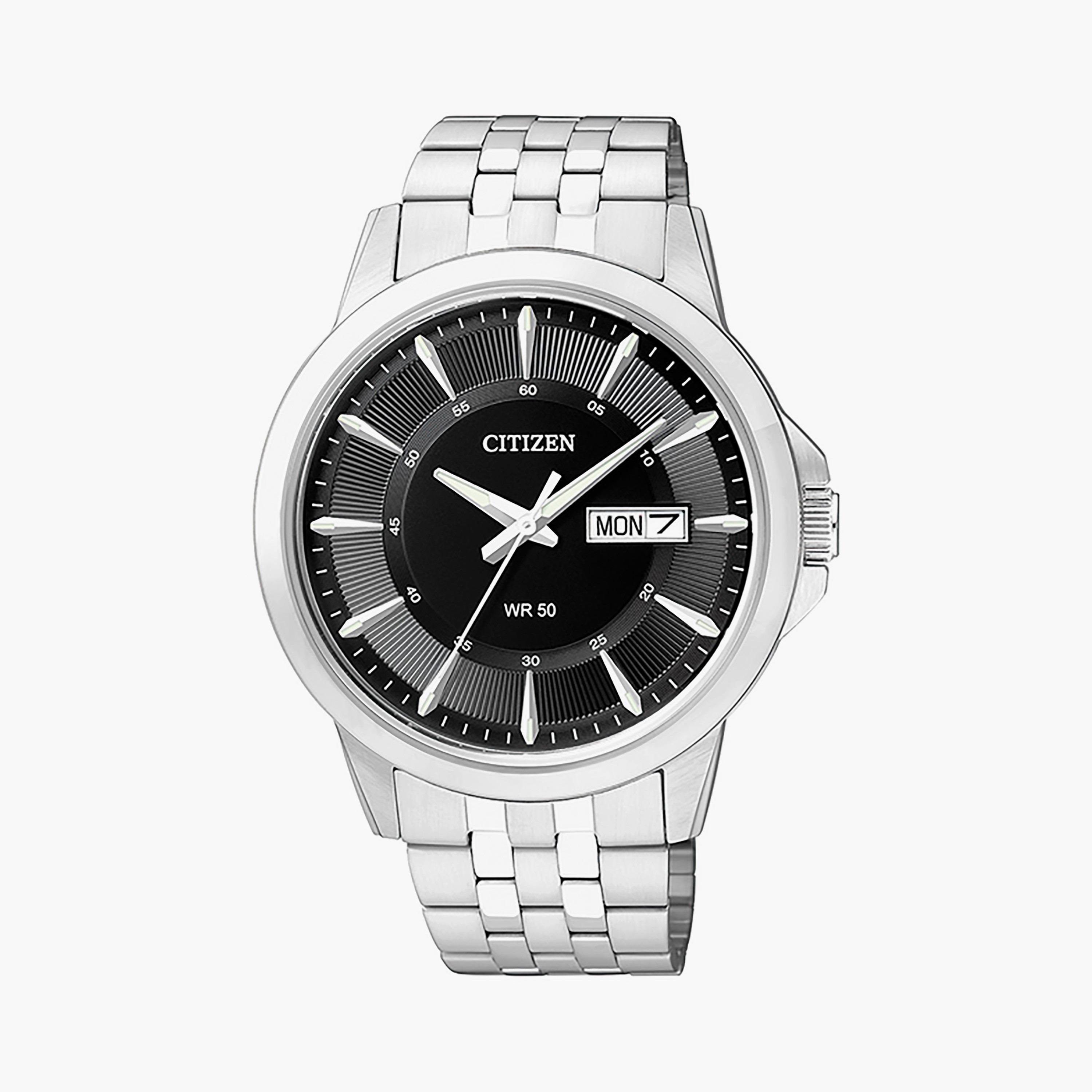 ساعة سيتيزن للرجال 41 ملم أنالوج فضية بسوار من الستانلس ستيل | BF2011-51E-men-watchesandjewellery-watches-image-1