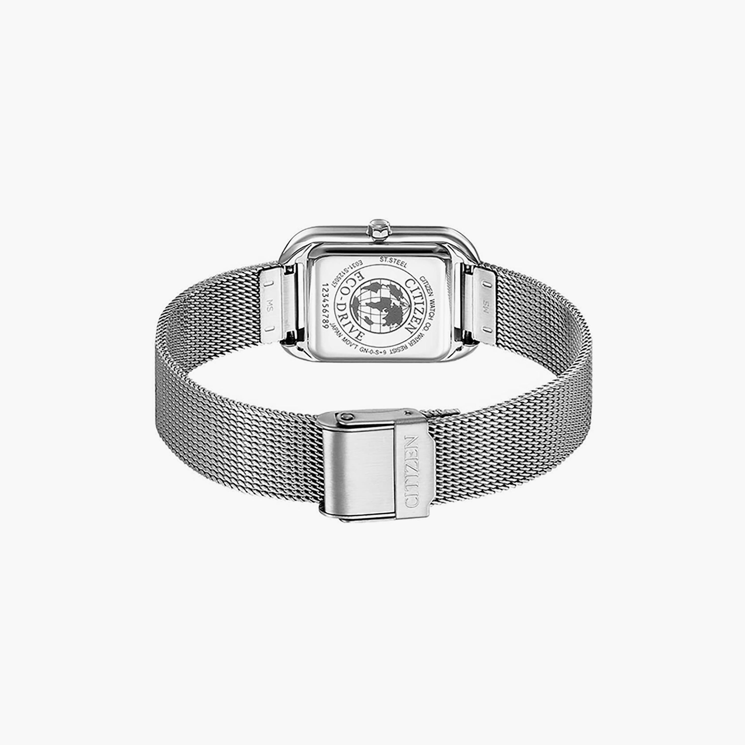 ساعة سيتيزن إيكو درايف 31 ملم فضية أنالوج بسوار من الستانلس ستيل | EM0491-81D-women-watchesandjewellery-watches-image-3