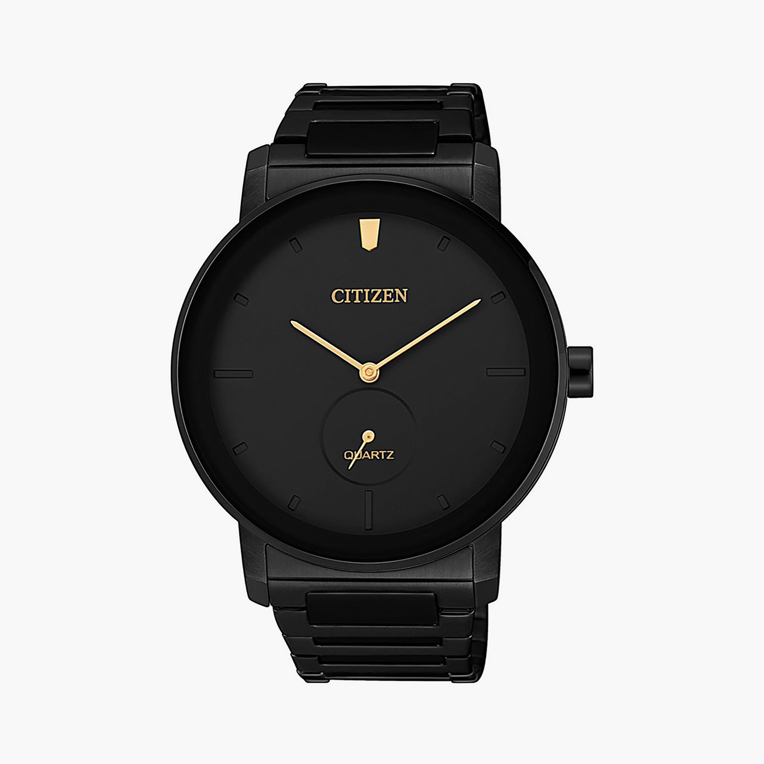 ساعة سيتيزن للرجال 42 ملم أنالوج بسوار ستانلس ستيل أسود | BE9187-53E-men-watchesandjewellery-watches-image-1